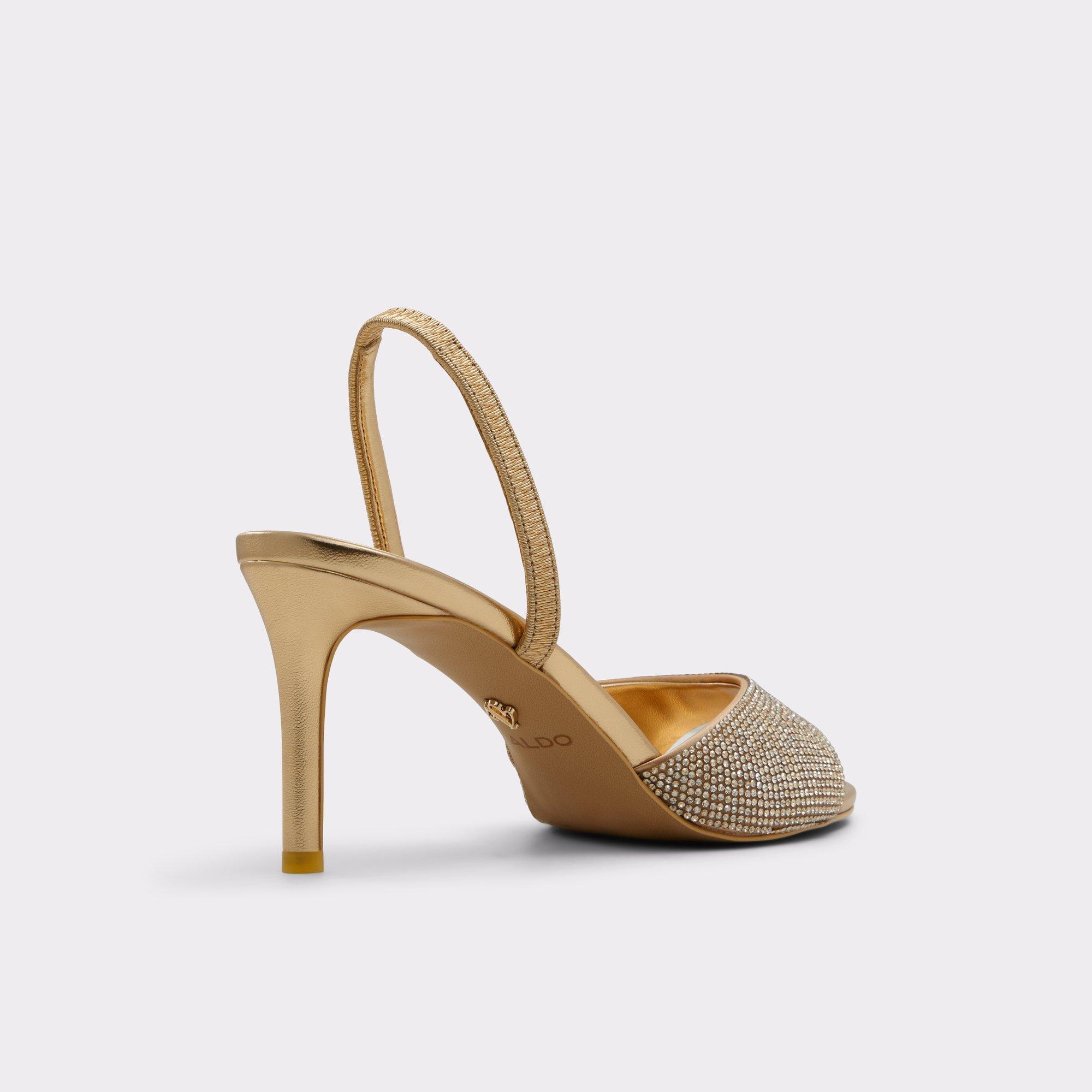 ALDO Aitana - Women's Heeled Sandal Sandals - Gold, Size 10 Product Image