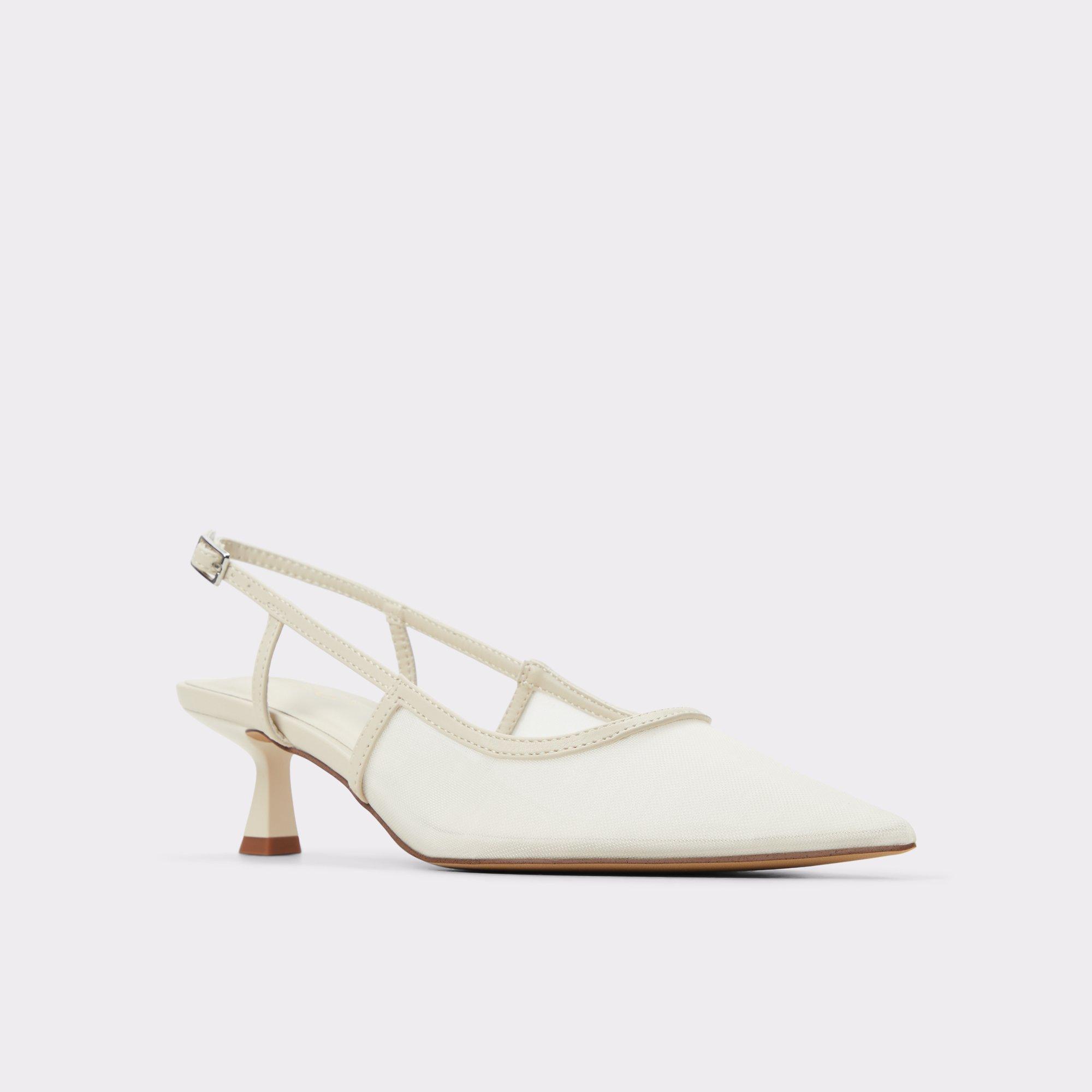 ALDO Maxina - Women's Kitten Heel - White, Size 8.5 Product Image