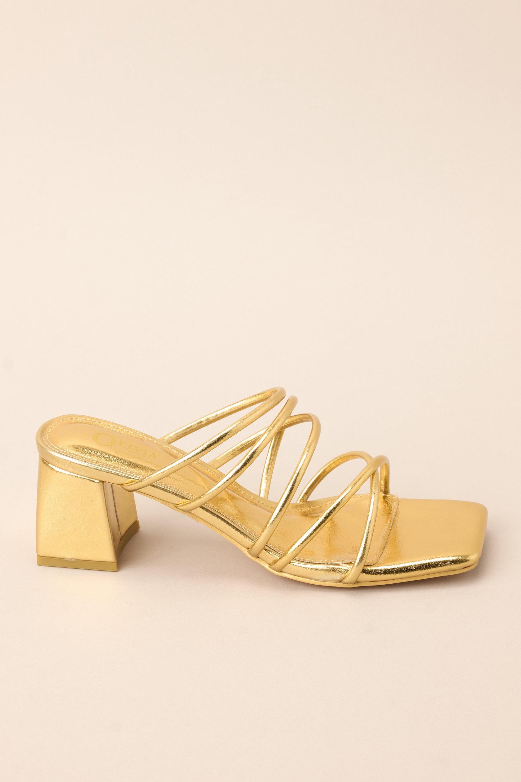 Time To Move On Gold Heels Product Image