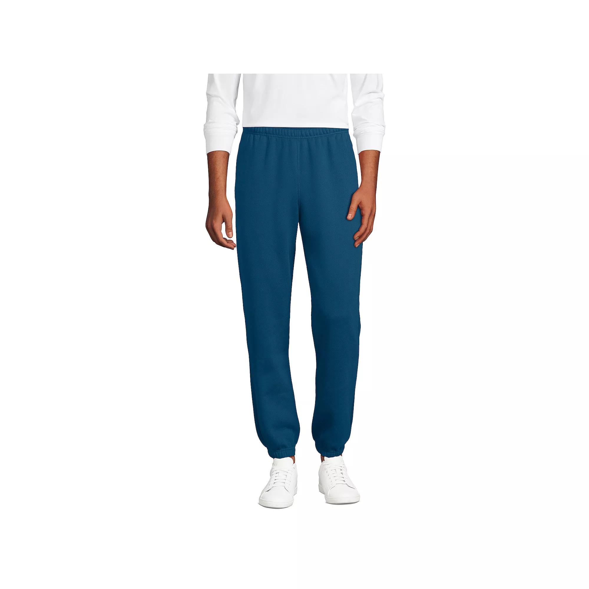 Men's Lands' End Serious Sweats Drawstring Sweatpants, Size: Large, Evening Blue Product Image