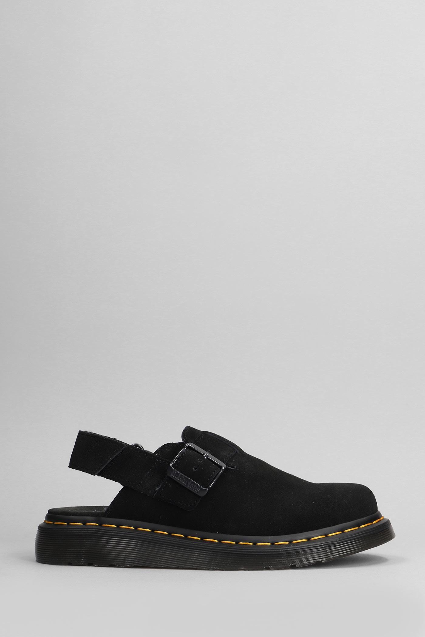 DR. MARTENS' Black Jorge Ii Suede Slingback Mules Product Image