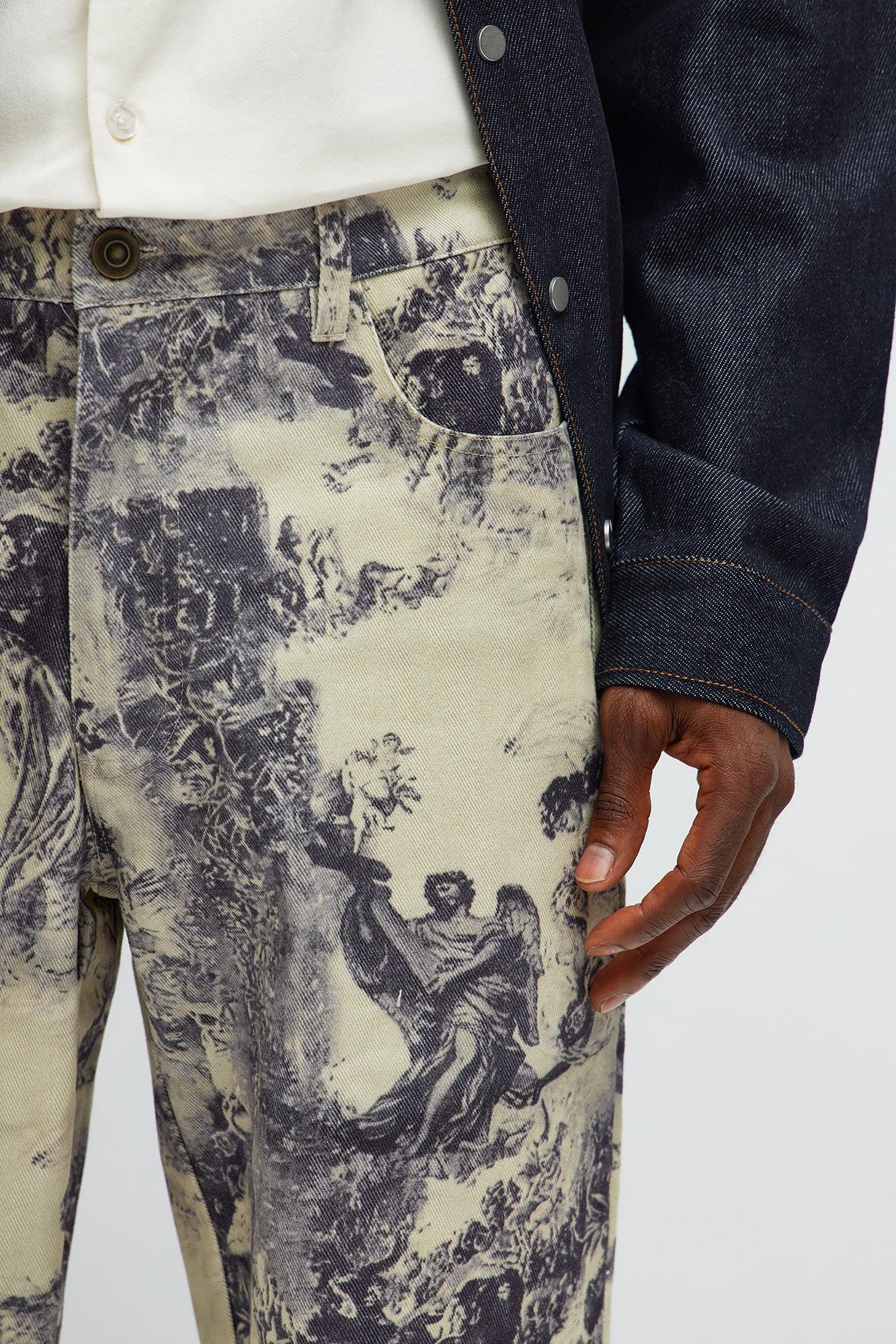 Relaxed Straight In My Era Renaissance Pants - Cream/combo Product Image