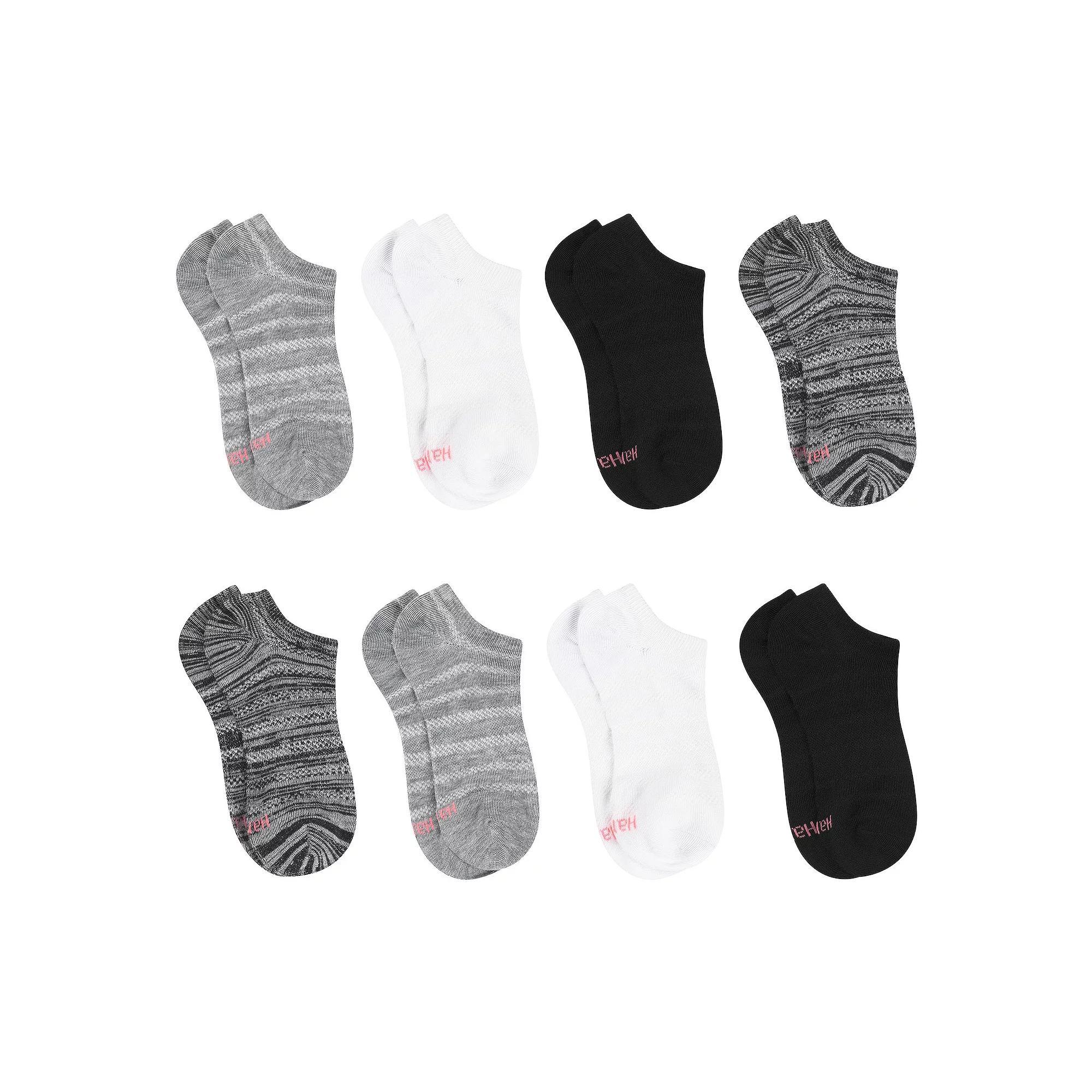 Womens Hanes Ultimate Cool Comfort 8-Pack Breathable Super Low No-Show Socks HWUBS8 Product Image