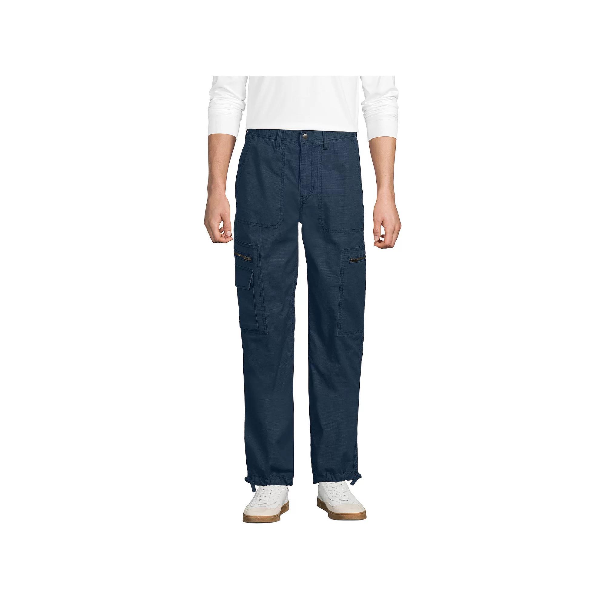 Men's Lands' End Ripstop Parachute Cargo Pants, Size: Large 30, Desert Product Image
