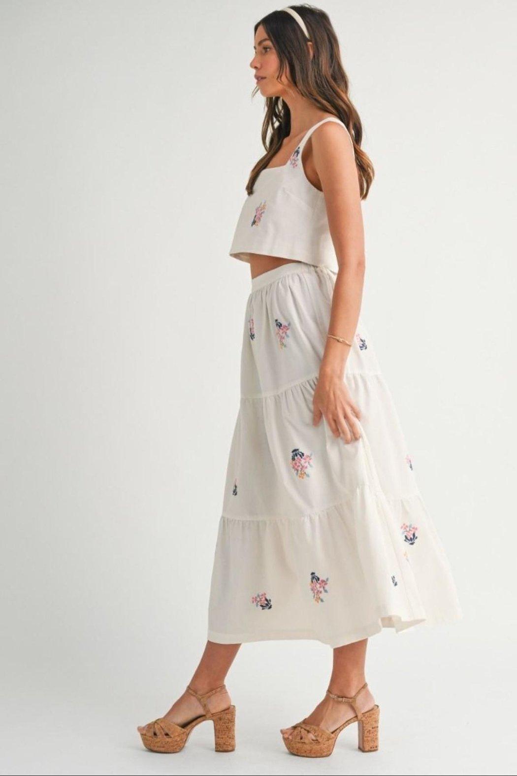 Embroidered Skirt Set Product Image