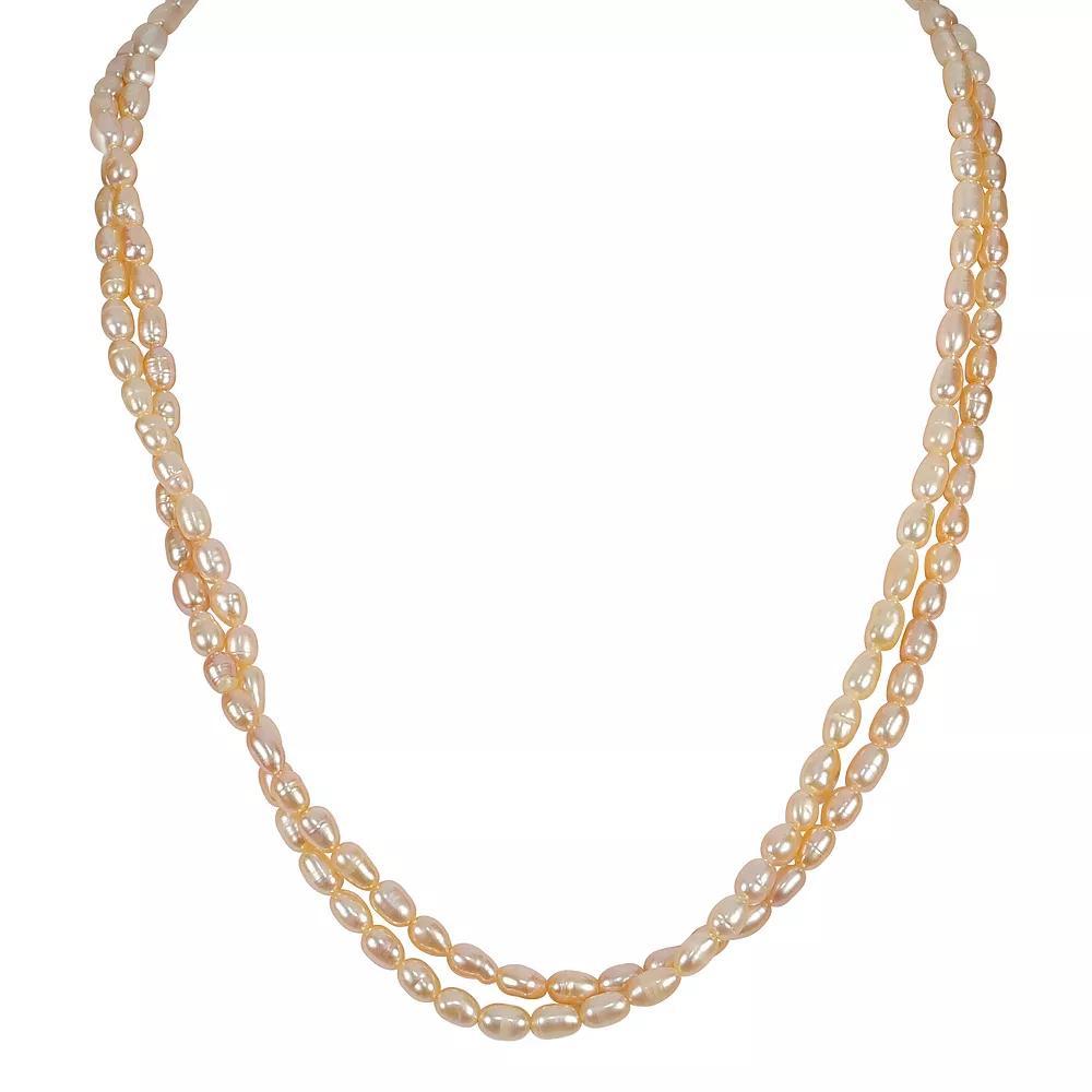 Gemistry Sterling Silver Freshwater Cultured Pearl Double Strand Necklace, Women's, Size: 18", White Product Image
