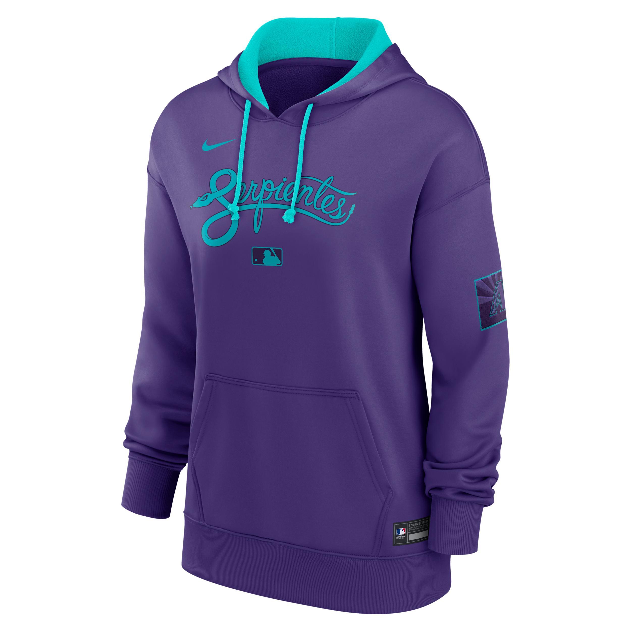 Women's Washington Nationals Authentic Collection City Connect Nike Therma MLB Pullover Hoodie Product Image