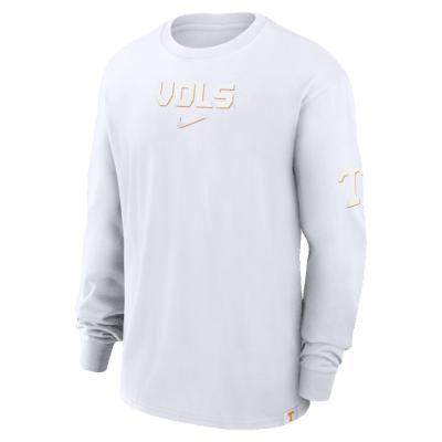 Men's Nike White Tennessee Volunteers 2-Hit Statement Max90 Long Sleeve T-Shirt, Size: XL Product Image