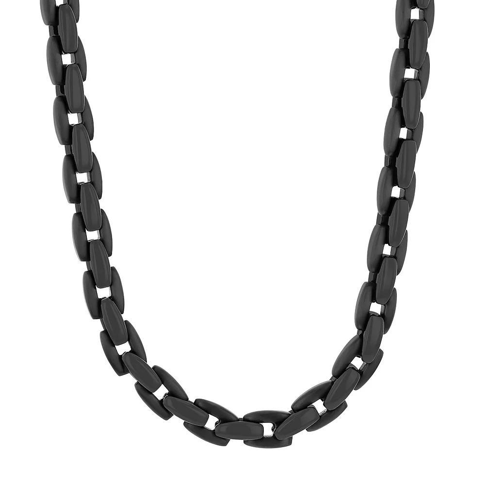 Men's Jewelry Nation Black Stainless Steel Link Chain Necklace, Size: 24" Product Image
