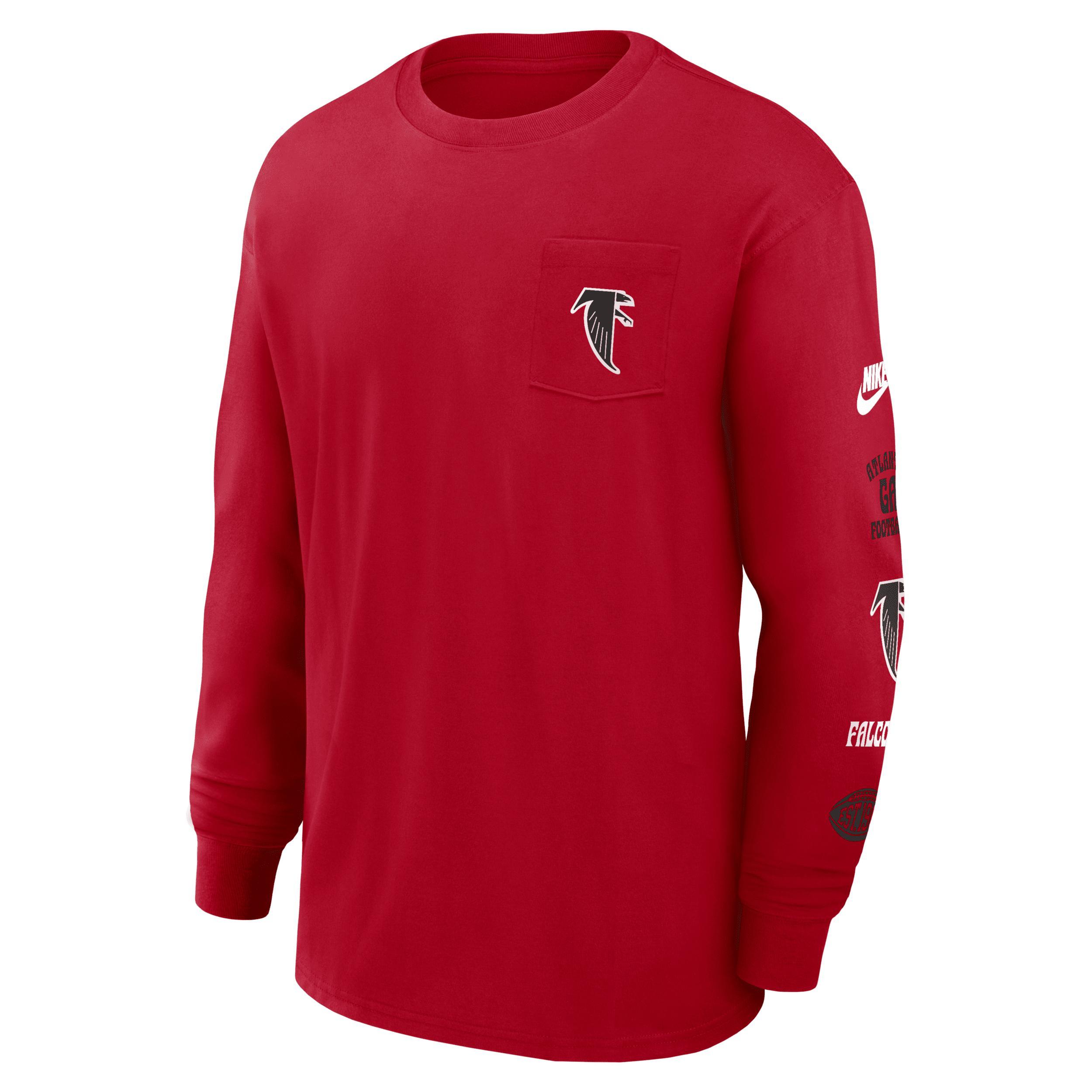 Atlanta Falcons Rewind Max90 Pocket Men's Nike NFL Long-Sleeve T-Shirt Product Image