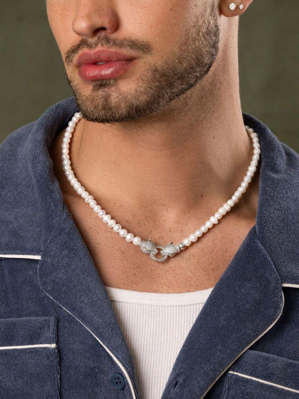 diamond-panther freshwater-pearl necklace Product Image