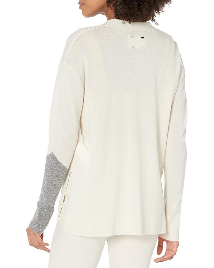 Long Sleeve Open Front Cardigan Fuzzy Space Dye Sweater Product Image