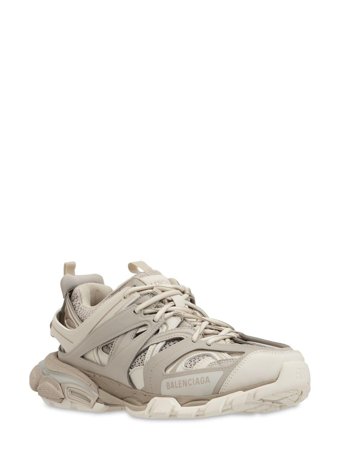 BALENCIAGA Beige Track Sneakers In Light Beige Product Image
