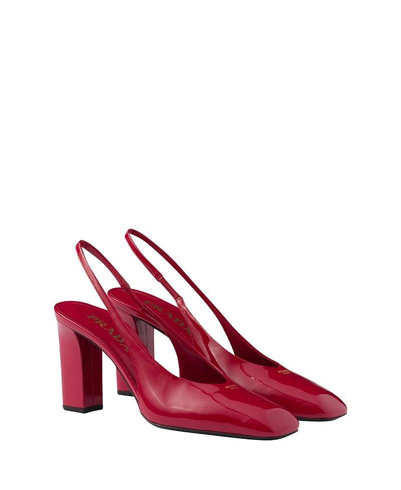 Womens Patent Leather Slingback Pumps Product Image