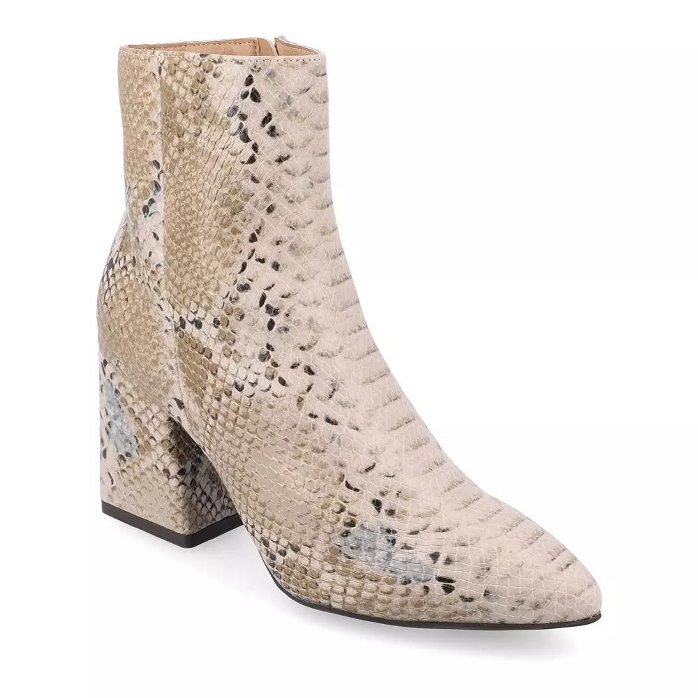 Journee Sorren Women's Tru Comfort Foam™ Booties, Size: 7, Snake Product Image