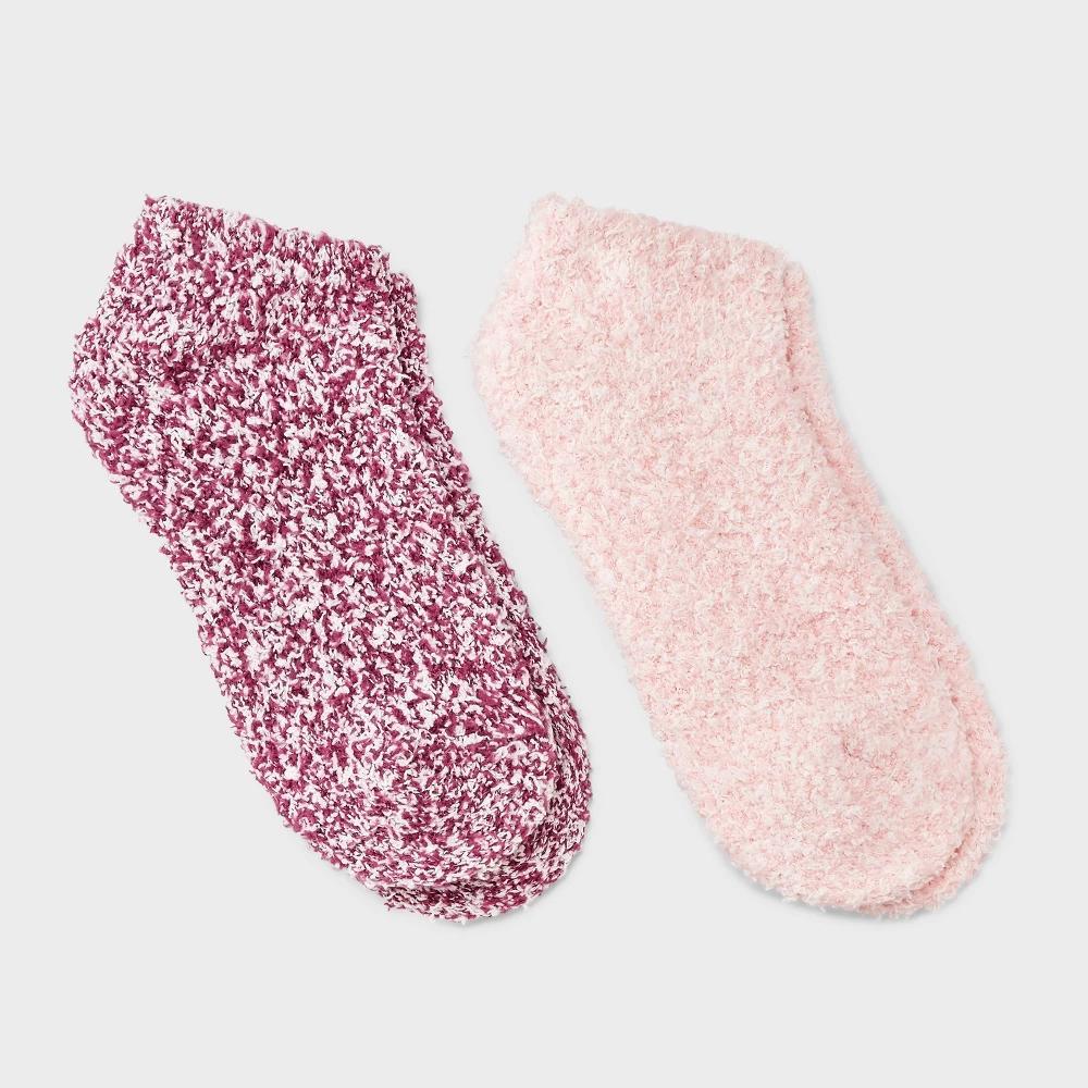 Womens Marled 2pk Cozy Low Cut Socks - Auden 4-10: Recycled Polyester, Spandex, Knit, Machine Washable Product Image