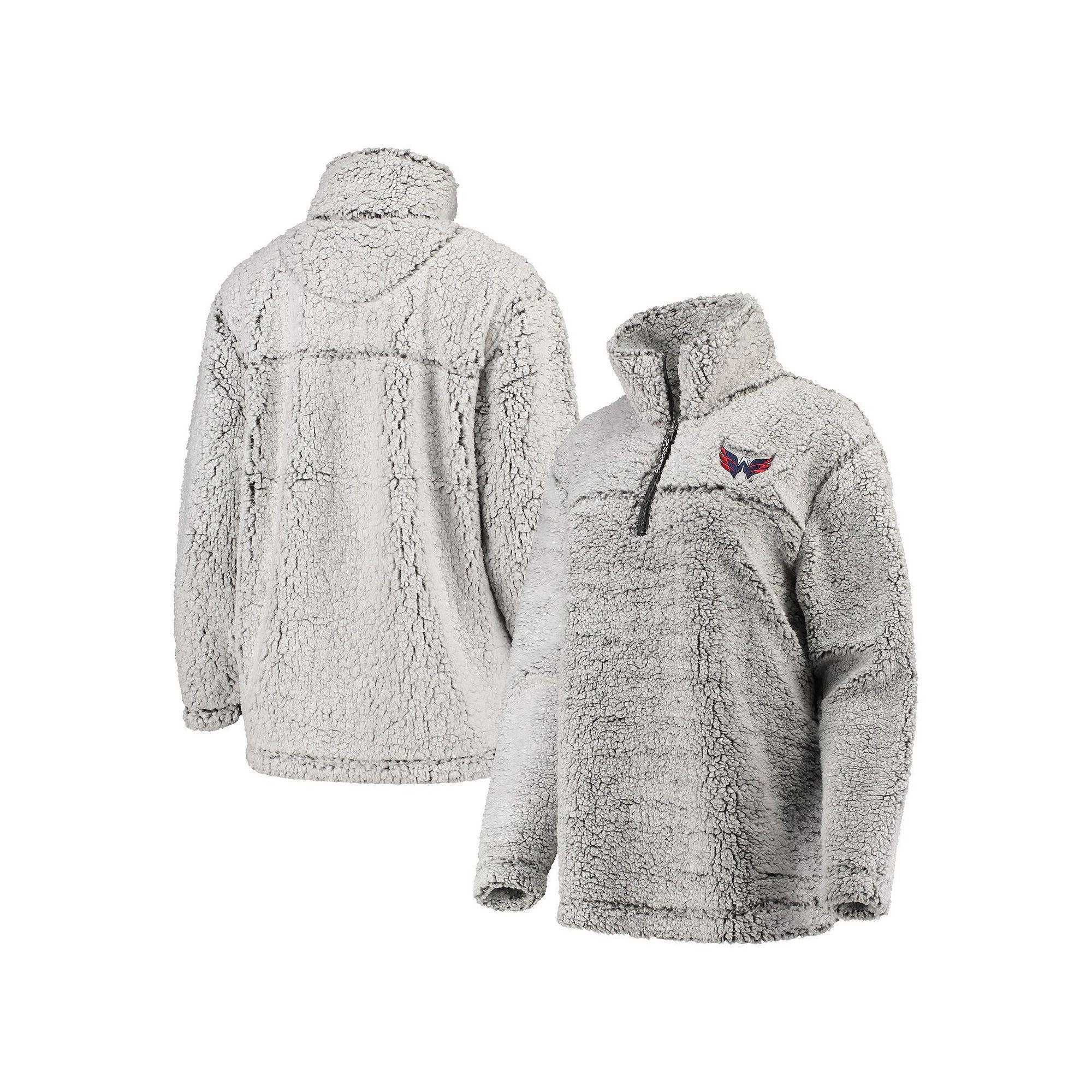Women's G-III 4Her by Carl Banks Gray Toronto Maple Leafs Sherpa Quarter-Zip Pullover Jacket, Size: Small, Mpl Grey Product Image