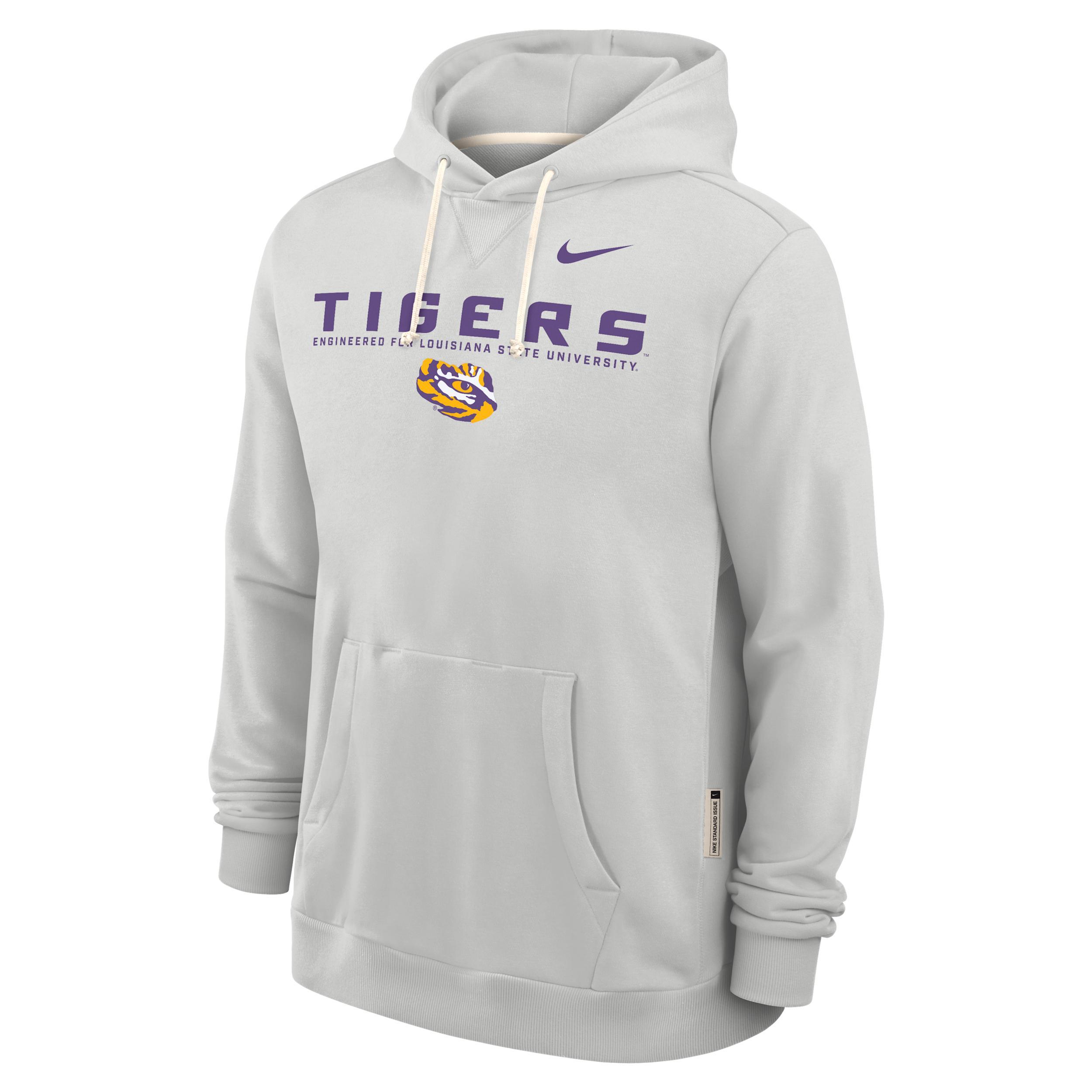 LSU Sideline Men's Nike Dri-FIT College Pullover Hoodie Product Image