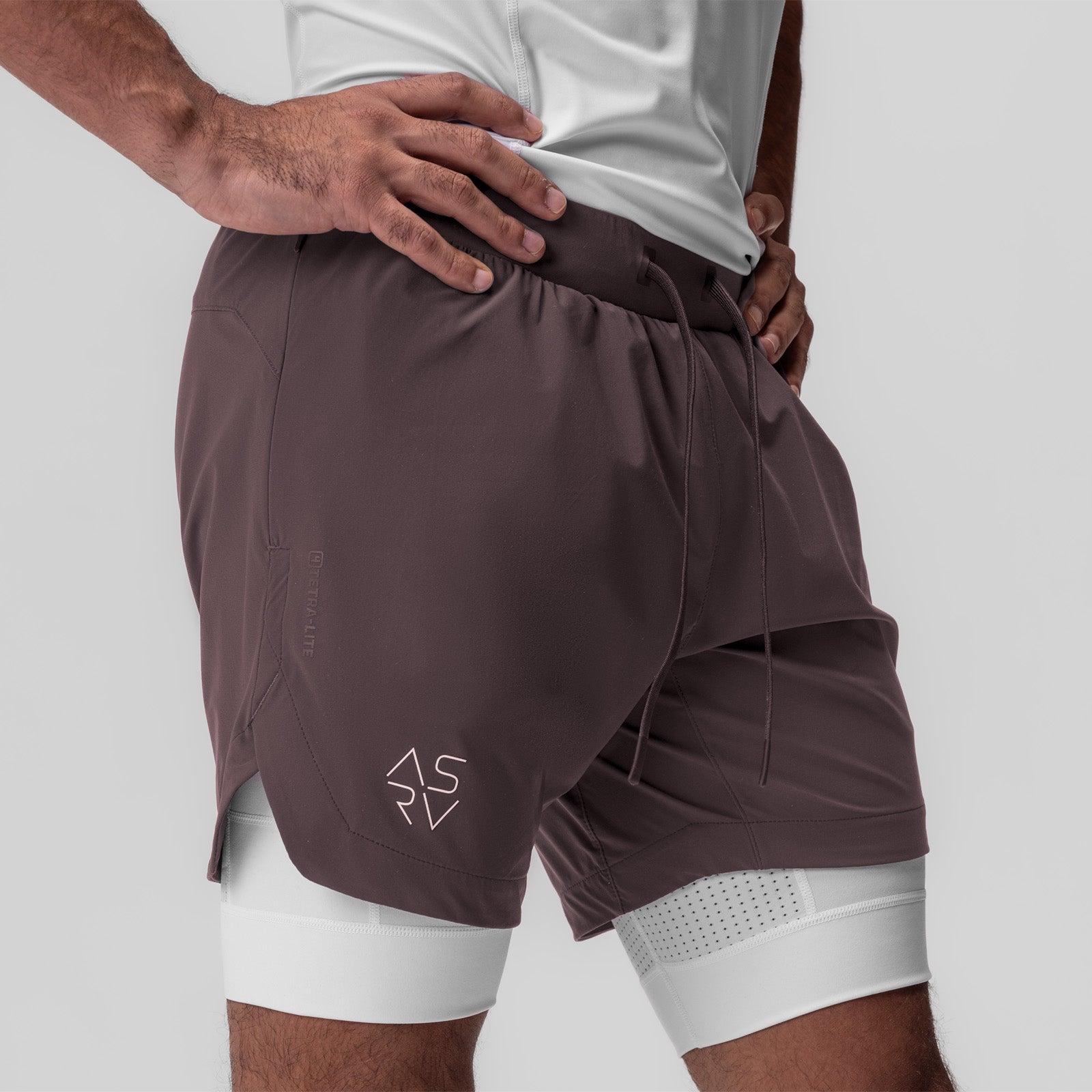0866. Tetra-Lite® 7" Liner Short - Nightshade "Cyber"/White Product Image