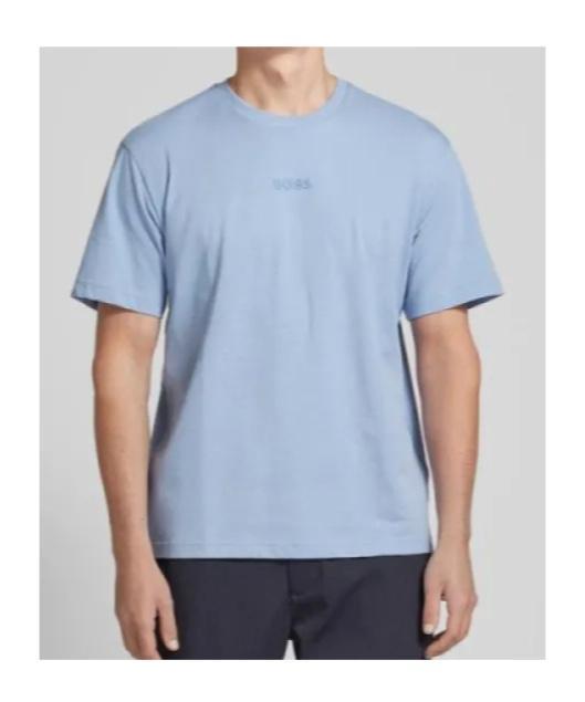 HUGO BOSS Logo Pattern T-shirt In Blue Product Image