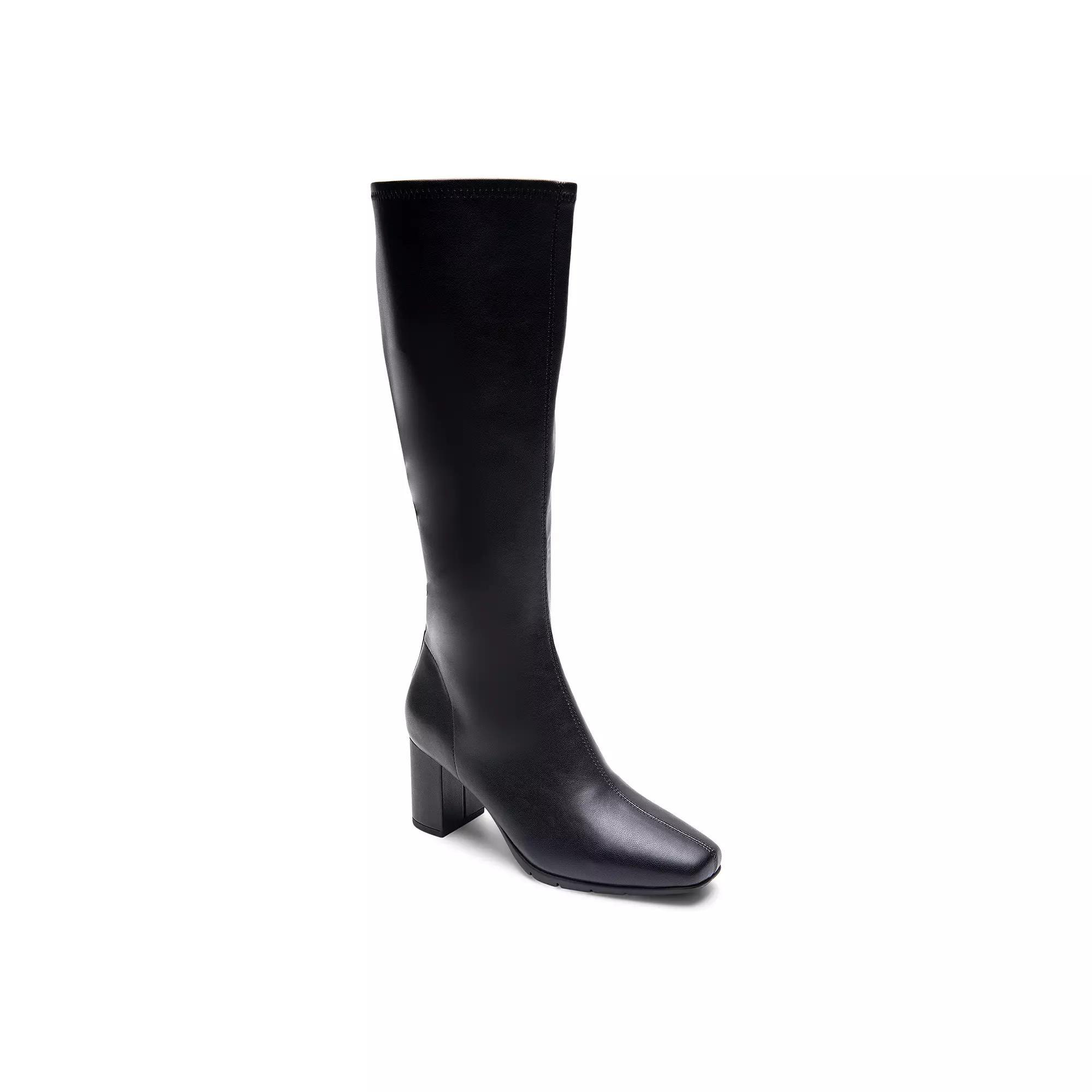 Aerosoles Micah Women's Faux-Leather Knee High Boots, Size: 9 XW, Black Product Image