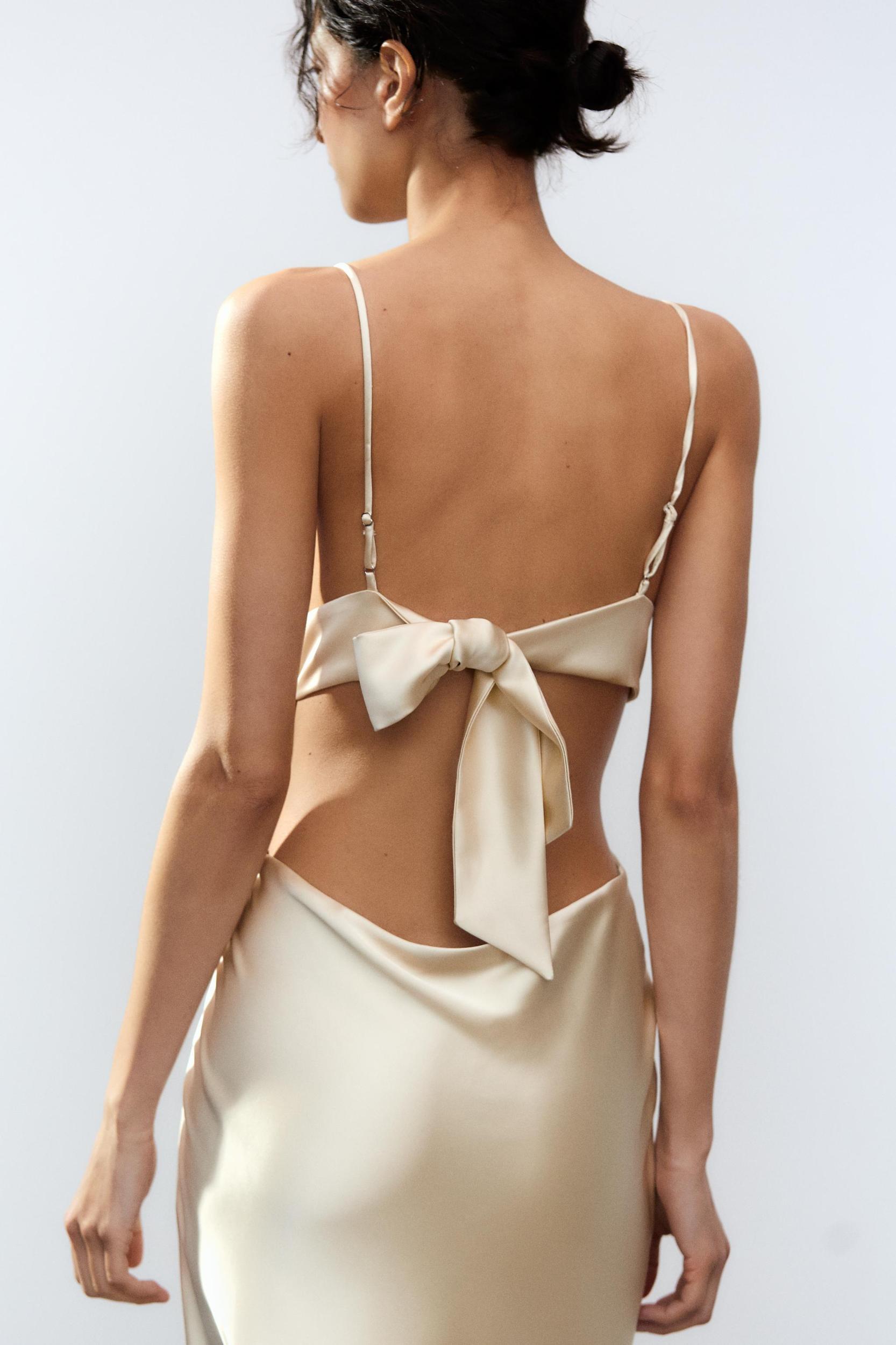 SATIN WRAP DRESS Product Image