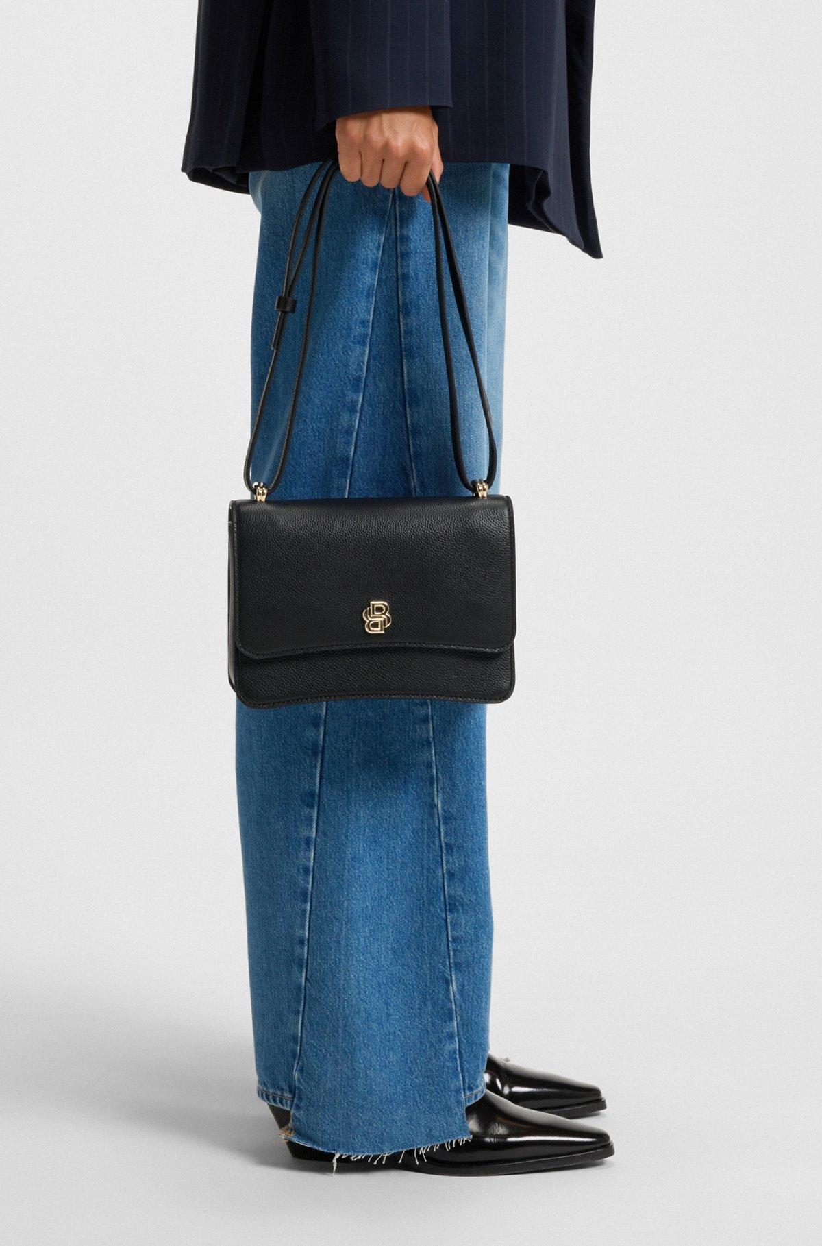 Leather crossbody bag with Double B monogram trim Product Image