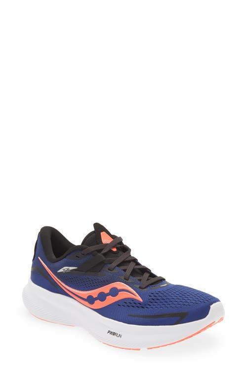 Saucony Mens Ride 15 - Running Shoes Sapphire/Vizi Red Product Image