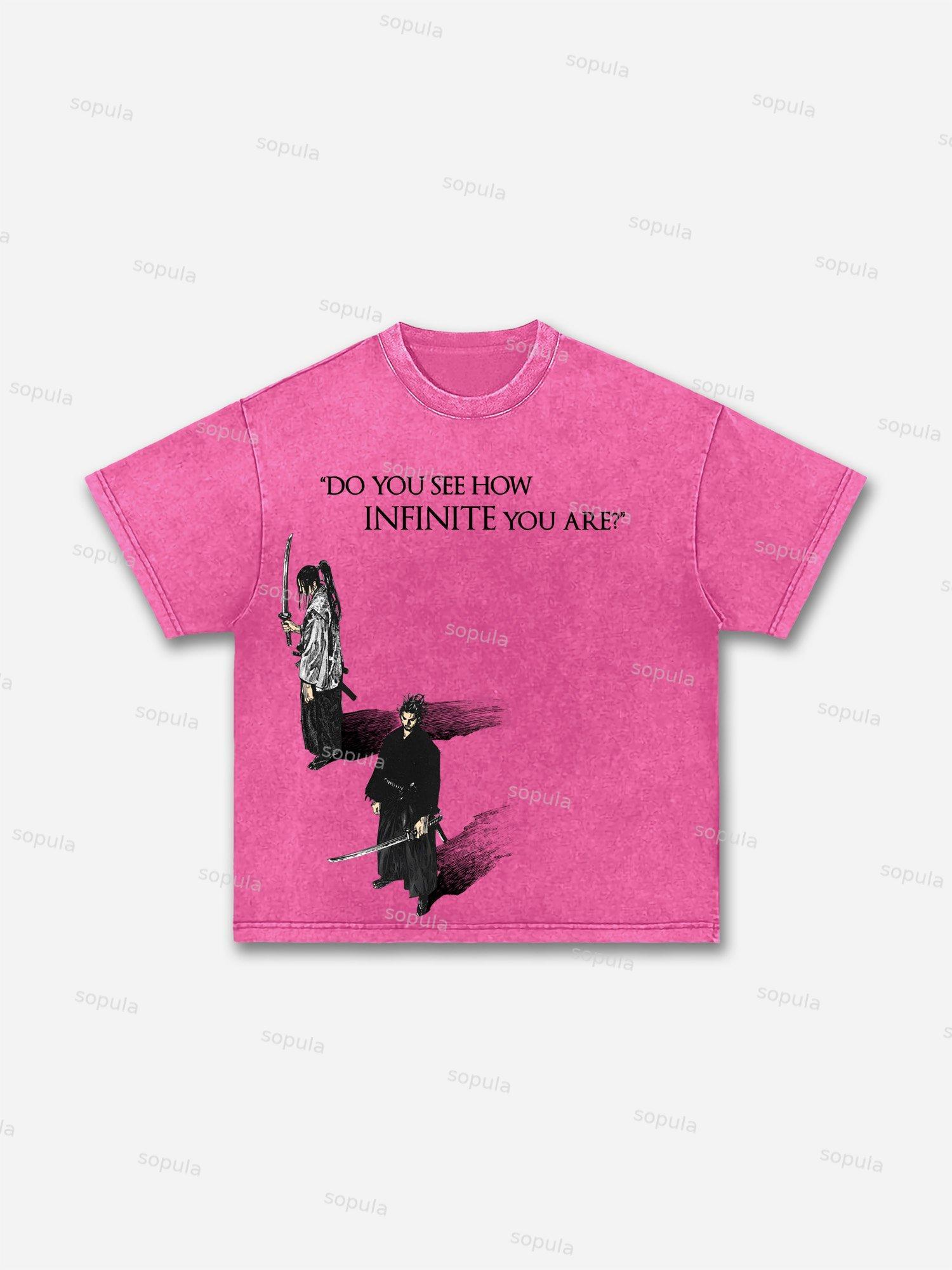 Vagabond Do You See How Infinite You Are Graphic Acid Wash T-shirt Product Image