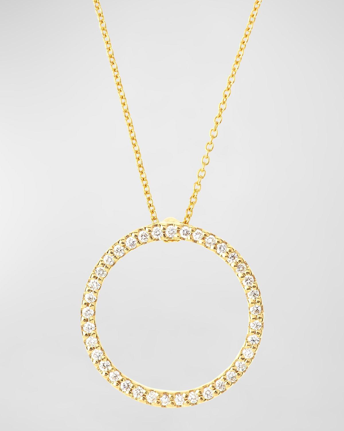 Pave Circle Necklace Product Image