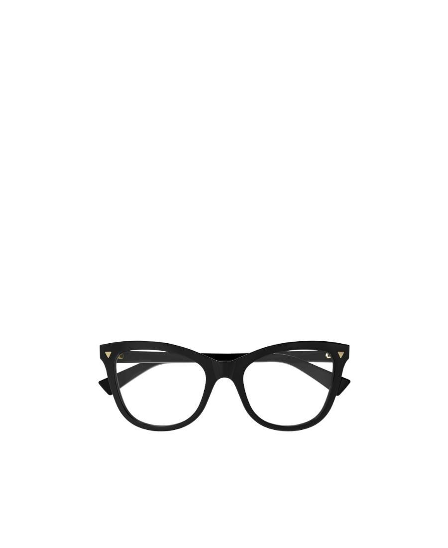 BOTTEGA VENETA Logo-engraved Cat-eye Glasses In Black Product Image