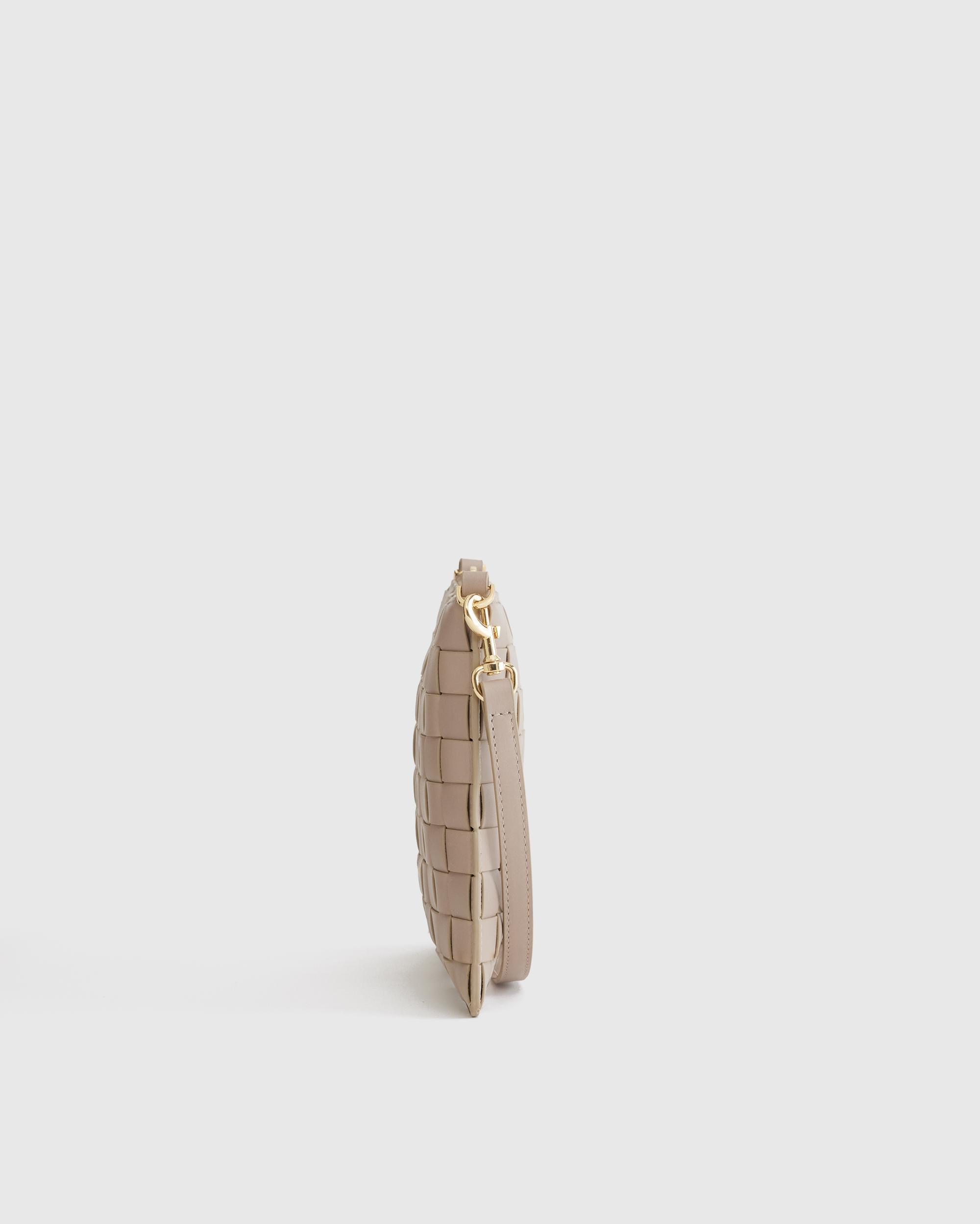 Quince | Women's Italian Leather Handwoven Convertible Crossbody Product Image