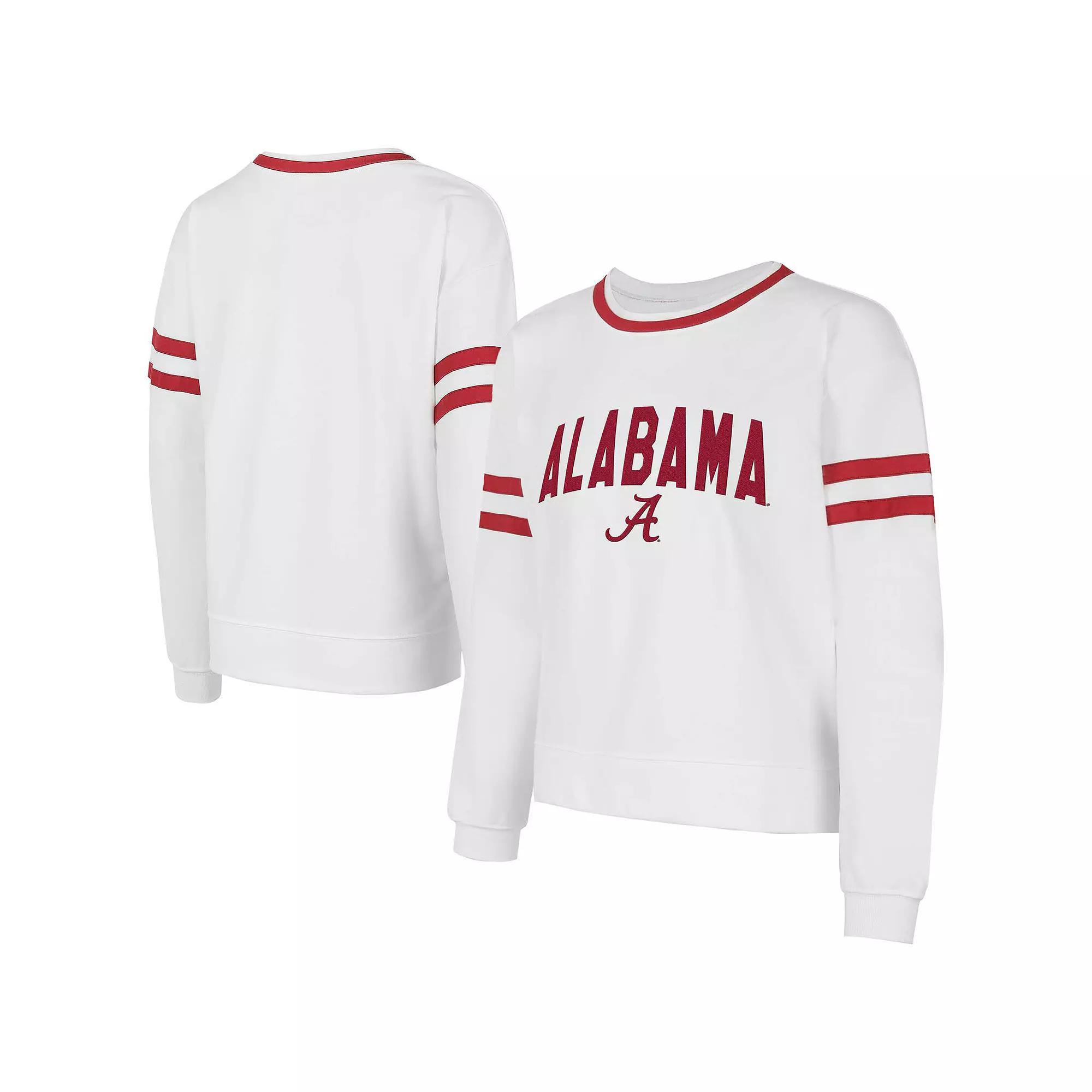 Womens Concepts Sport Alabama Crimson Tide Borough French Terry Arch Over Long Sleeve T-Shirt Product Image