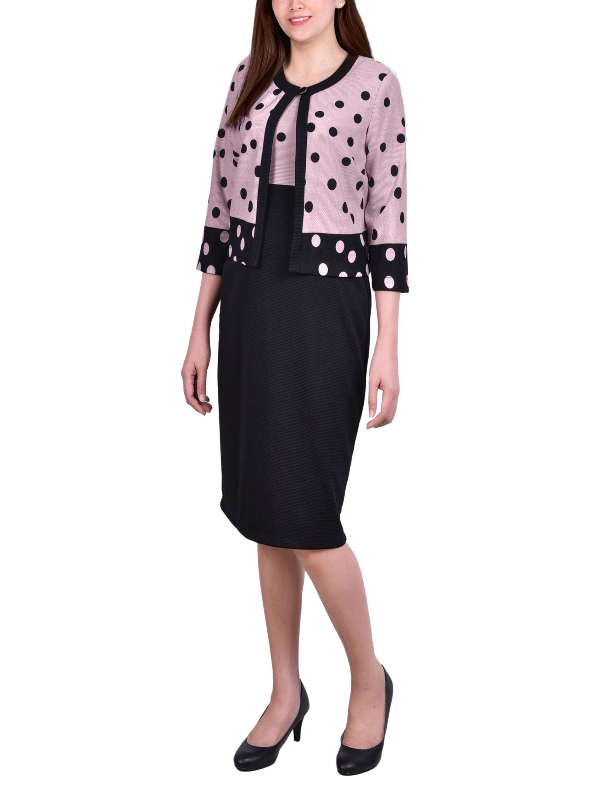 Katiya Dotted Colorblocked Dress Set Product Image