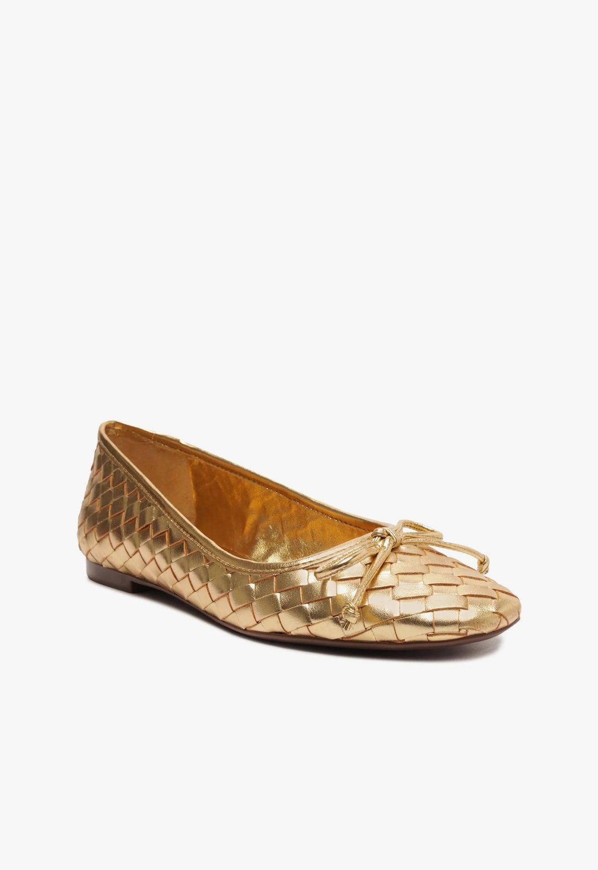 Arissa Woven Leather Flat Product Image