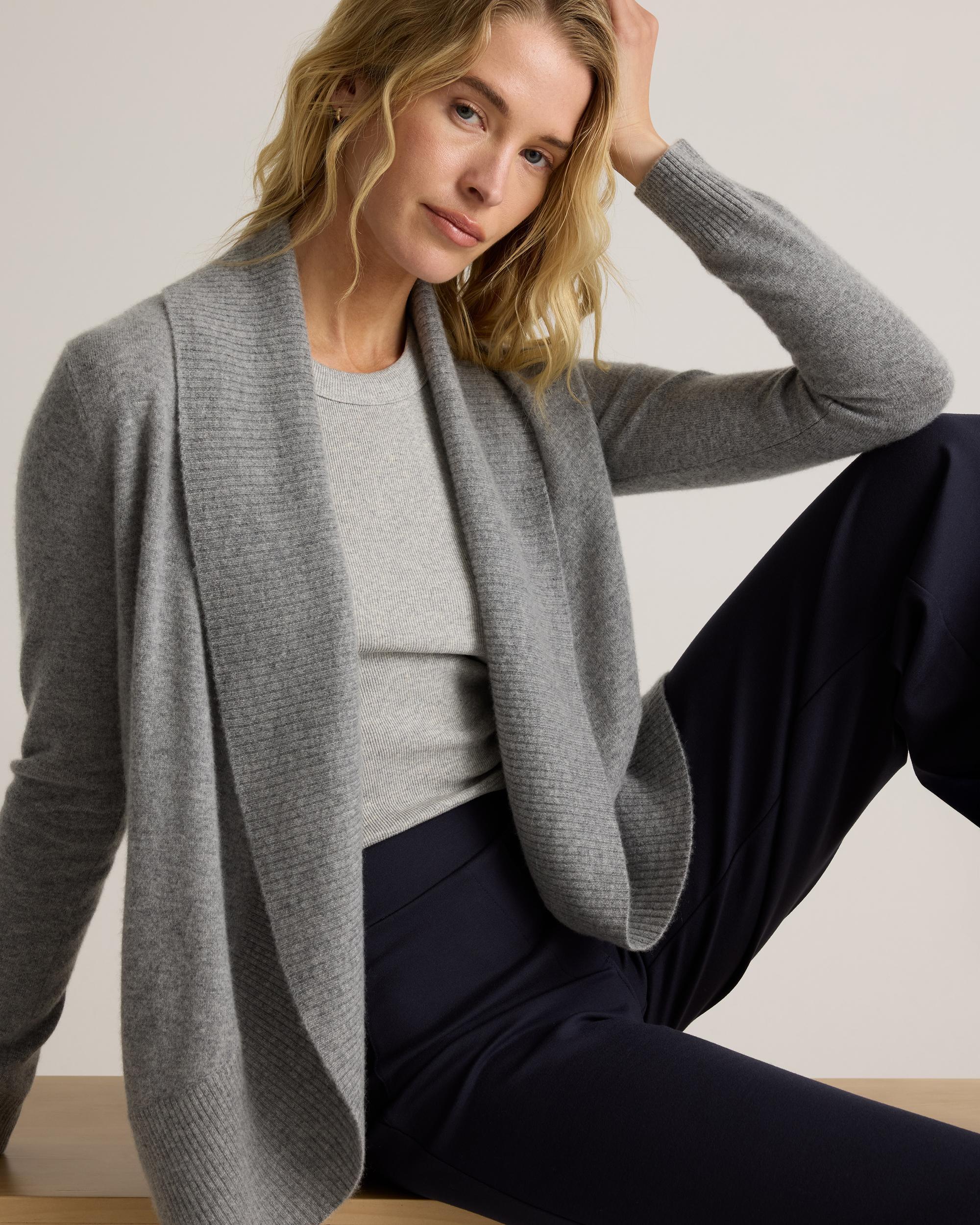 Quince | Women's Mongolian Cashmere Open Cardigan Sweater Product Image