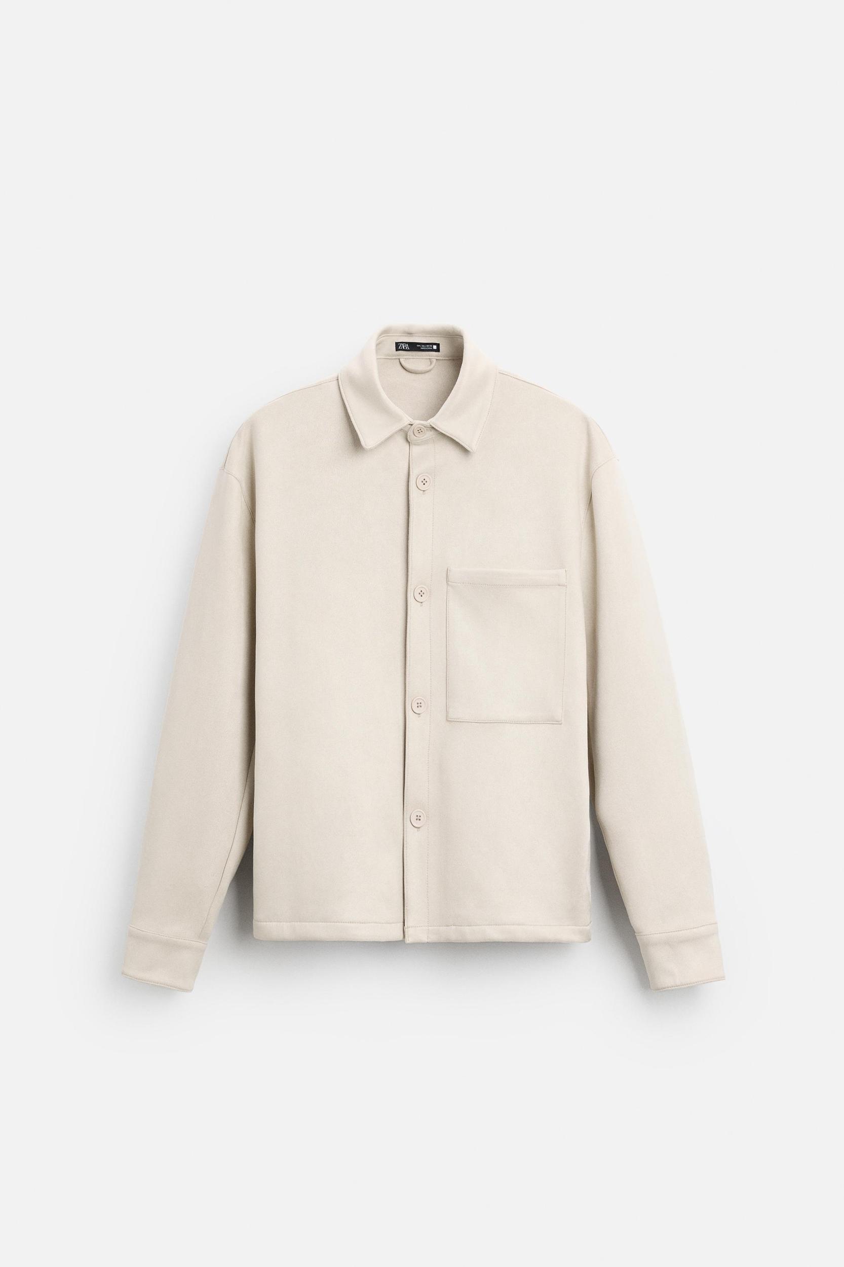 FAUX SUEDE OVERSHIRT Product Image