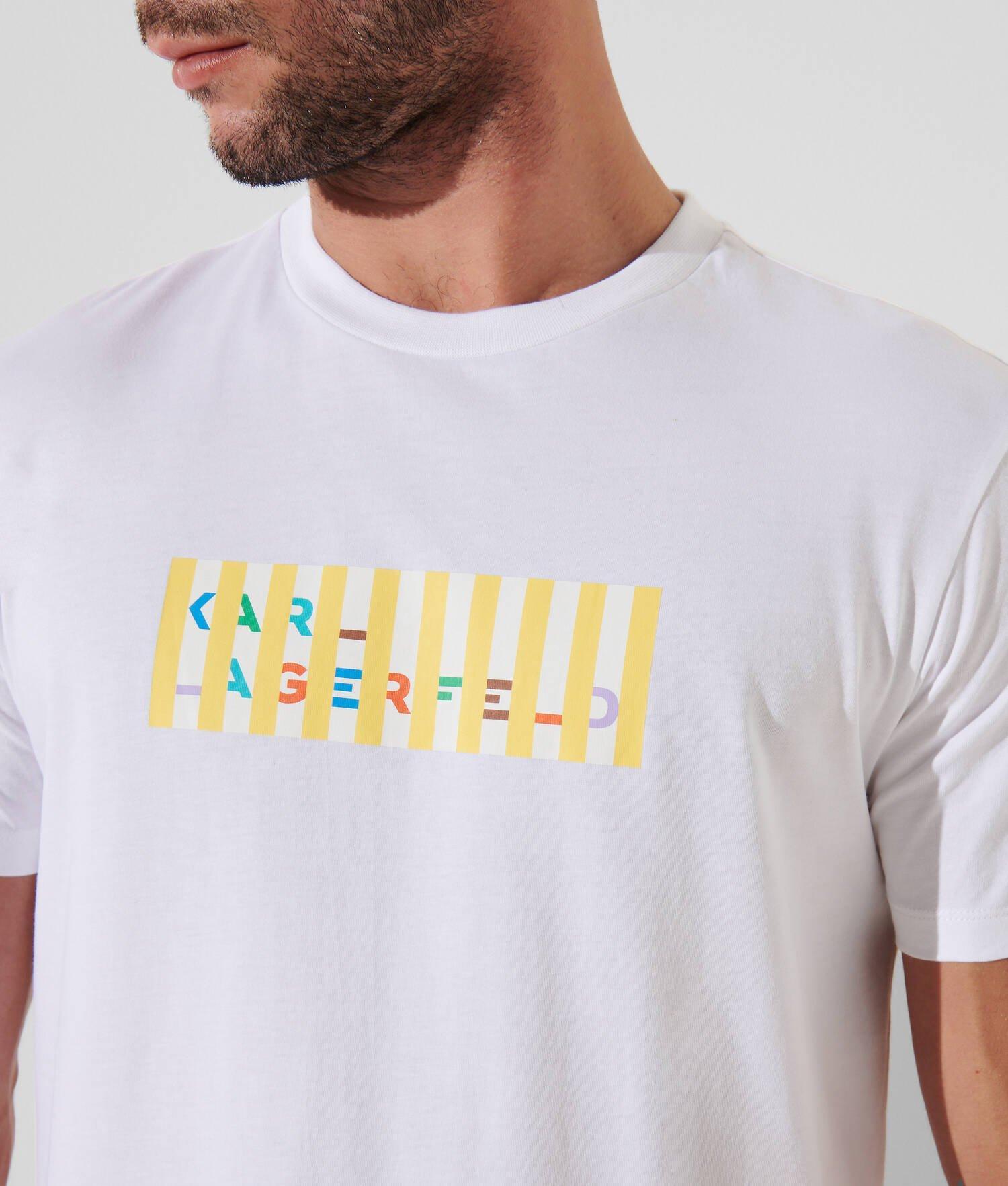 STRIPE KARL LOGO BEACH T-SHIRT Product Image