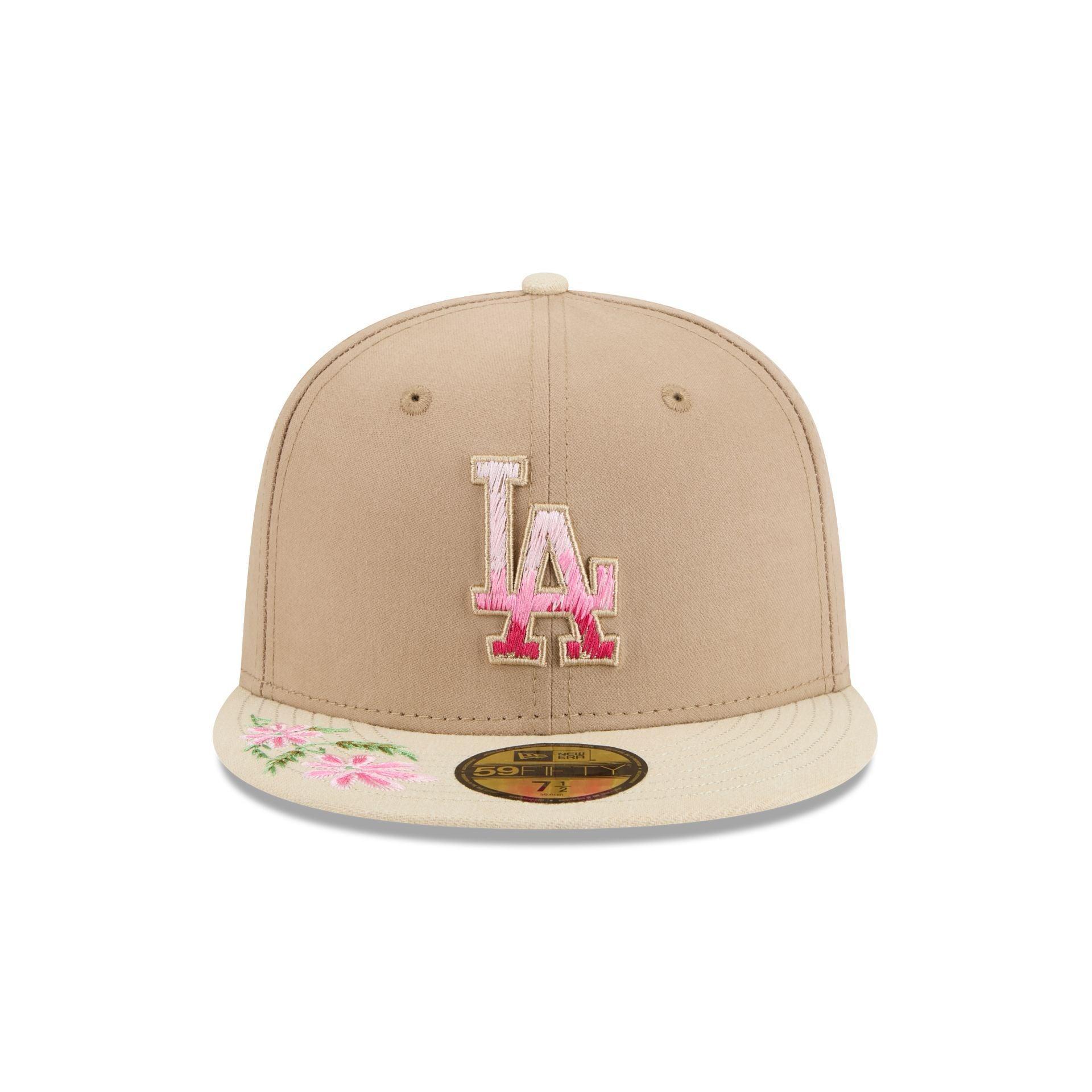 Los Angeles Dodgers Hand Stitched Floral 59FIFTY Fitted Hat Male Product Image