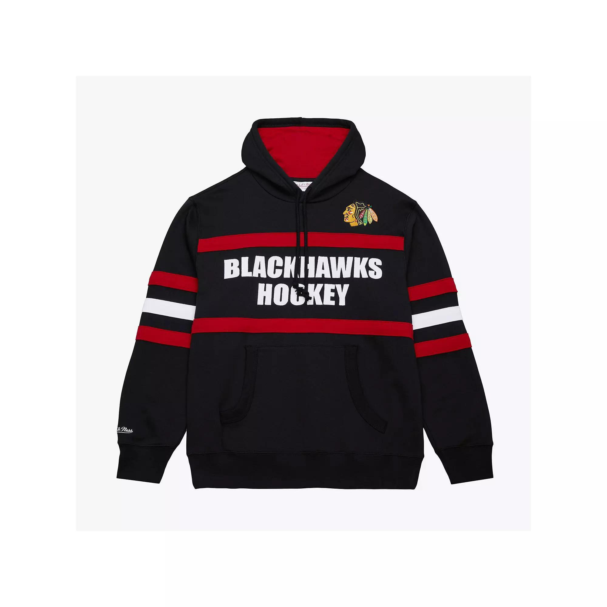 Men's Mitchell & Ness Black Chicago Blackhawks Head Coach Slogan Pullover Hoodie, Size: Large Product Image