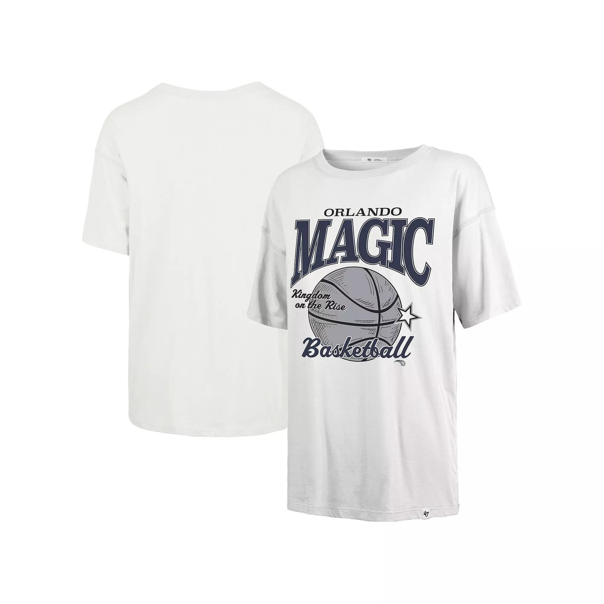 Women's '47  White Orlando Magic City Edition Down Court Sadie T-Shirt, Size: Small, Mag White Product Image