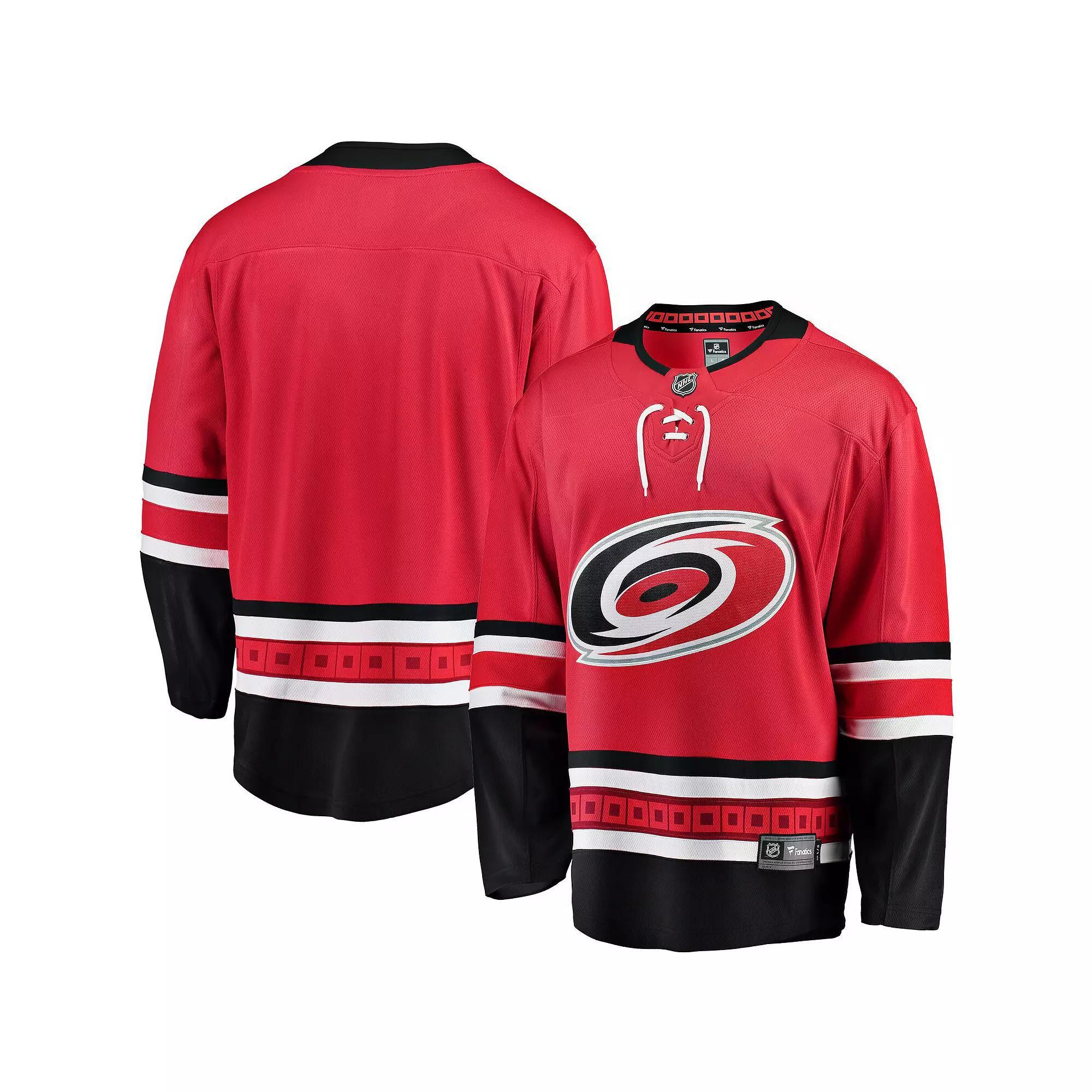 Men's Fanatics Branded Red Carolina Hurricanes Breakaway Alternate Jersey, Size: Small Product Image