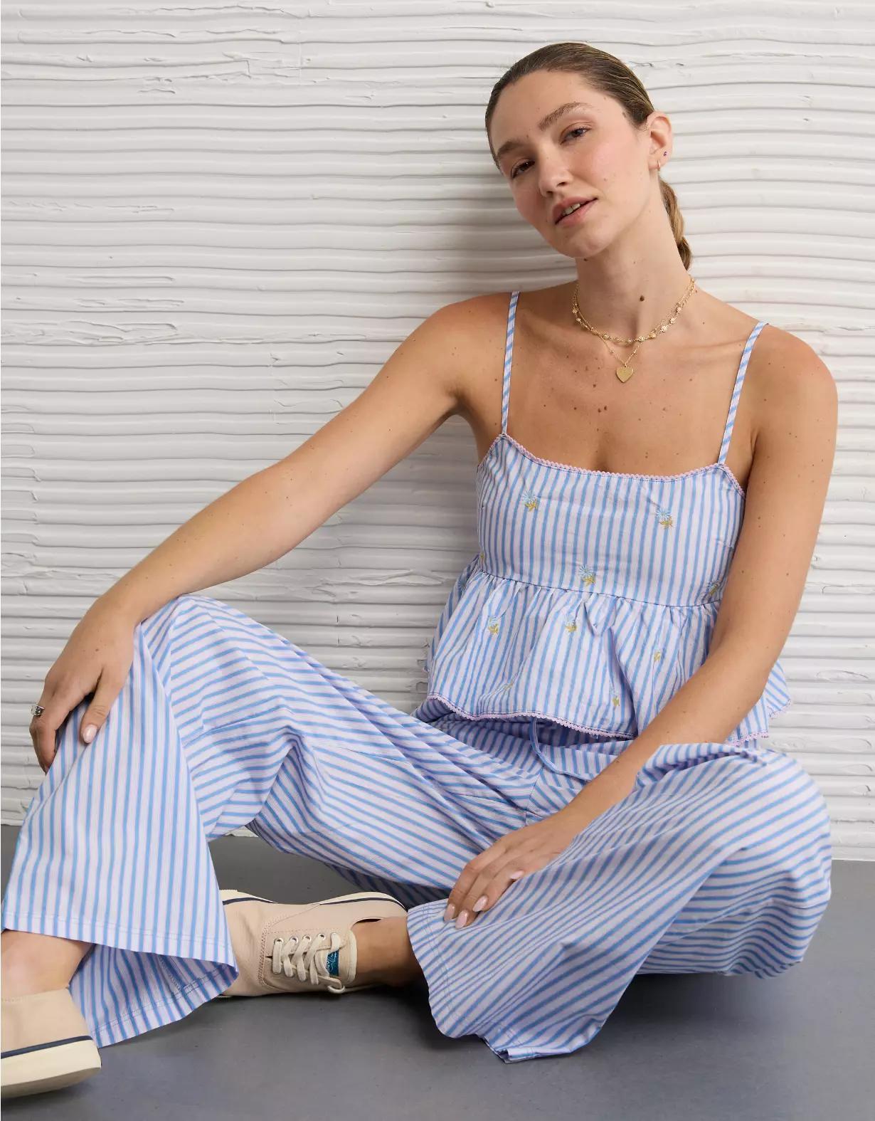 AE x The Summer I Turned Pretty Peplum PJ Set Women's Product Image