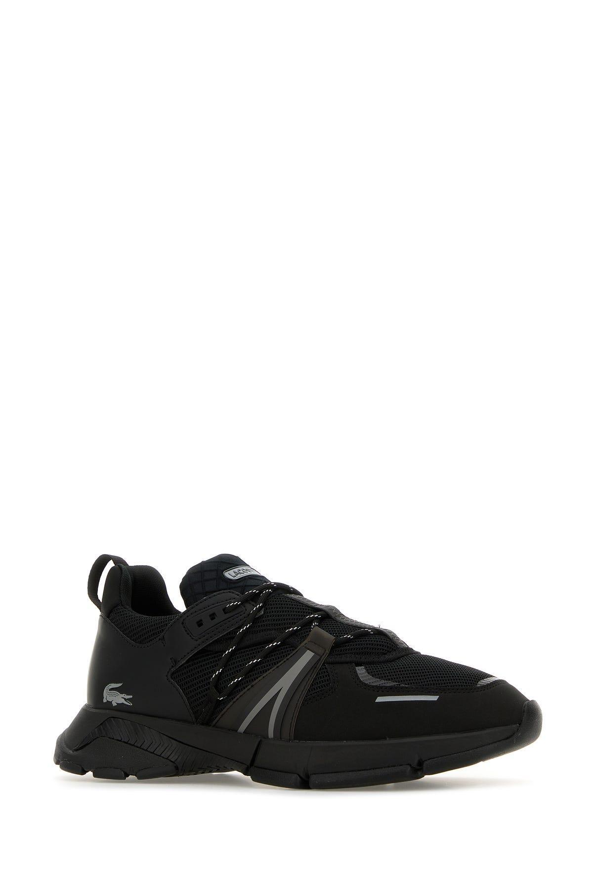 LACOSTE Panelled Lace-up Fastening Sneakers In Black Product Image