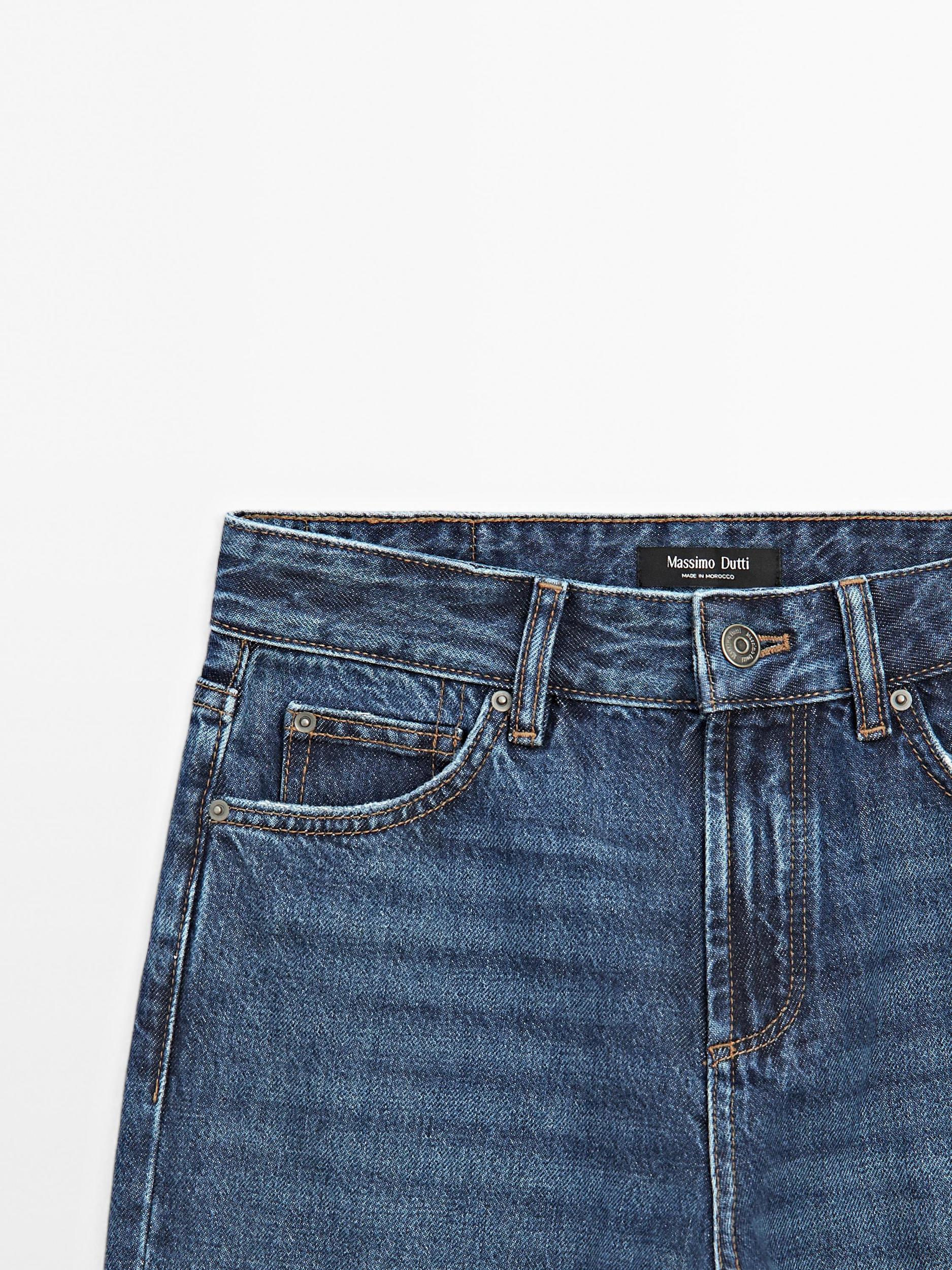Mid-rise straight-leg jeans Product Image