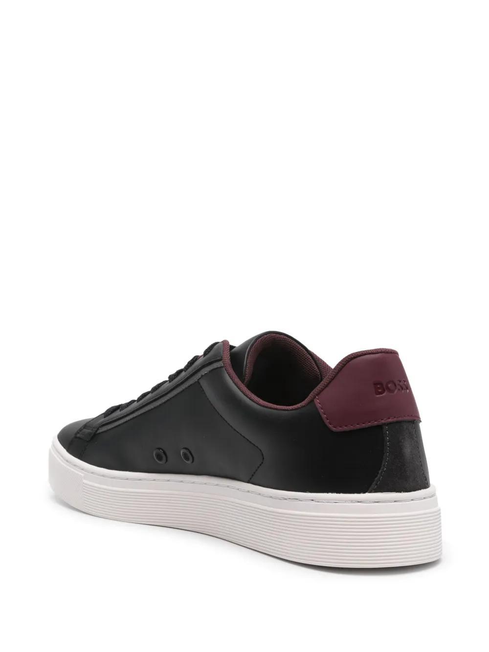 logo-stamp leather sneakers Product Image