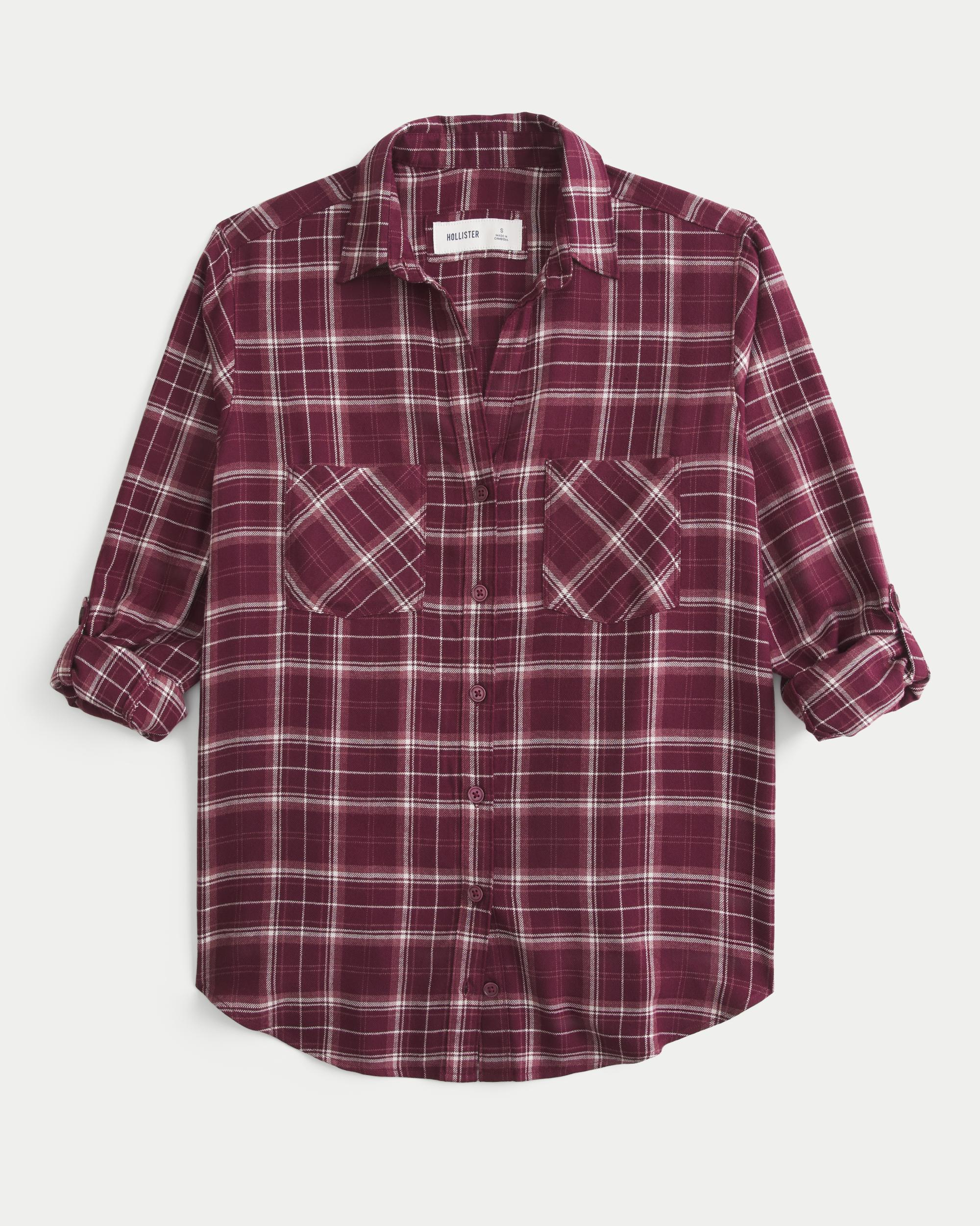 Oversized Flannel Shirt Product Image