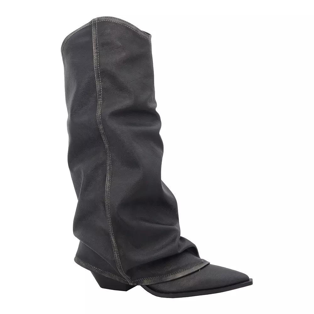 Yoki Kween Tall Scrunched Women's Boots, Size: 6, Black Product Image