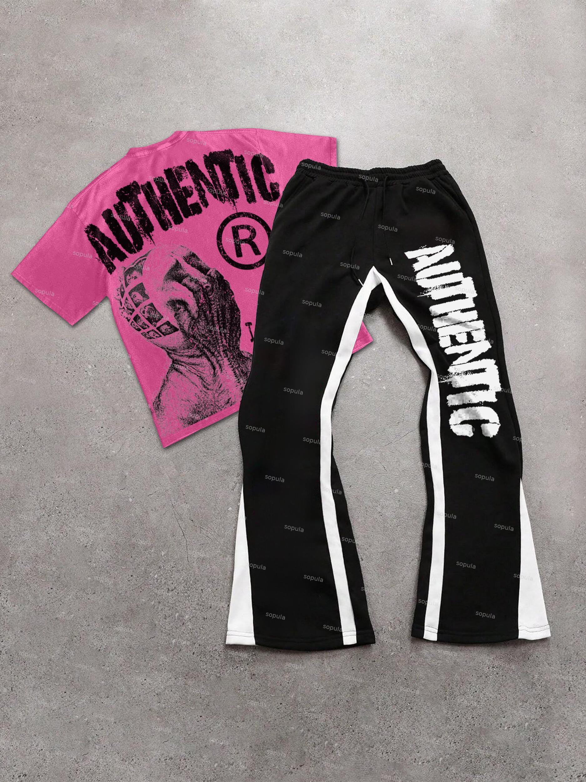 I Am Allergic To People Graphic Print T-shir Set Two Piece Set Product Image