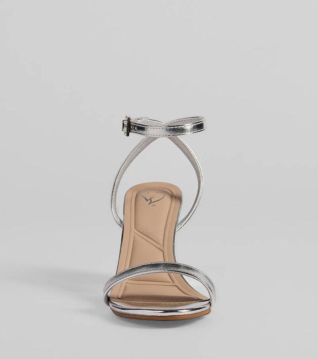 Pretty In Metallic Basic Block Heels Product Image